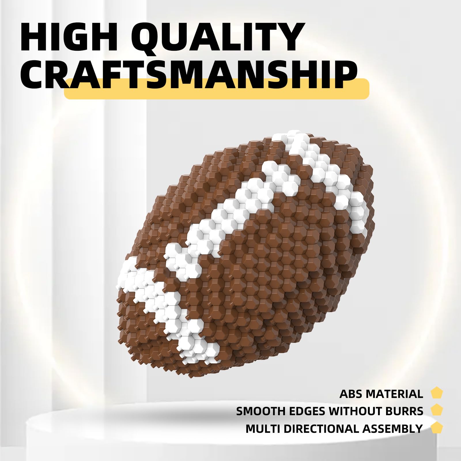 KADELE Football Block Set, Adults challenging STEM Block Decoration, Miniature 3D Educational Toys for 14 15 16 Years and Above, (399 Pieces)