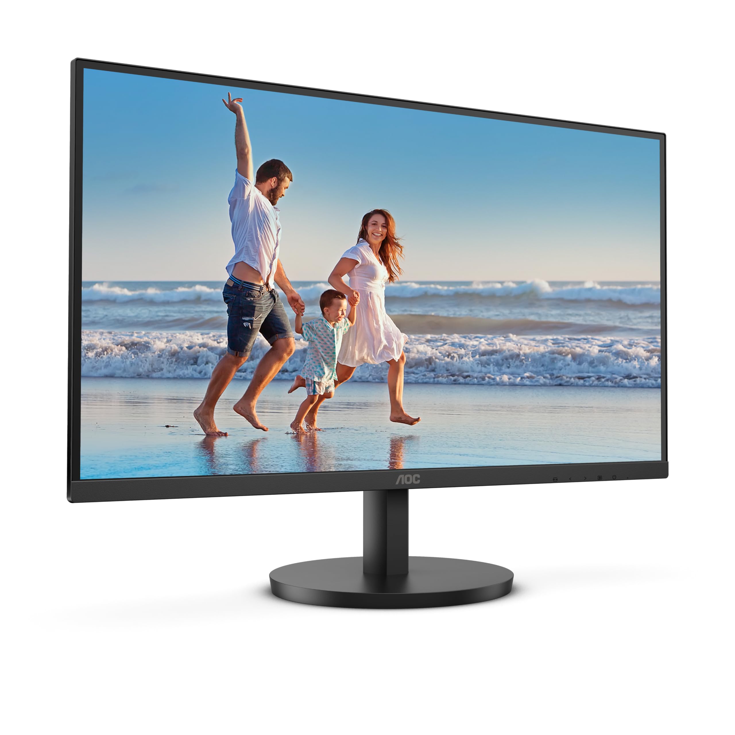 AOC 27B3HM 27" Full HD Monitor, 3-Sided Frameless & Ultra Slim Design, HDMI and VGA inputs, Lowblue Mode, Adaptive Sunc, VESA compatible,Black