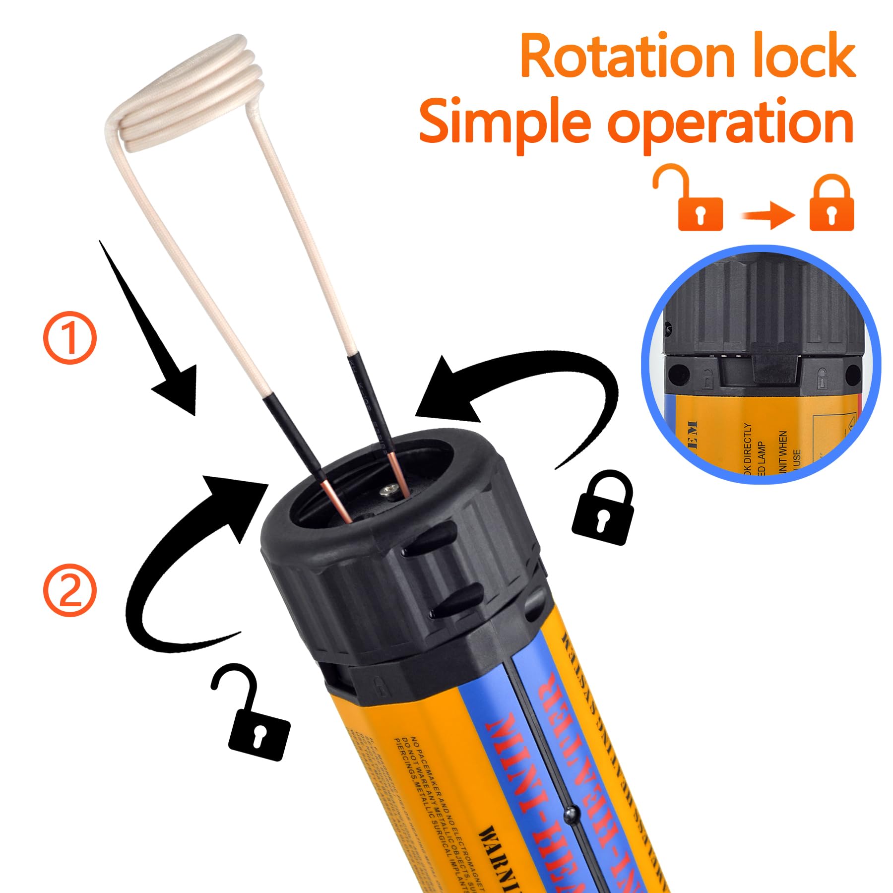 1100W Induction Heater Tool, 10 Coils Magnetic Induction Heater Kit Automotive Flameless Heating Handheld Bolt Removal Rusty Screw Removing Tool