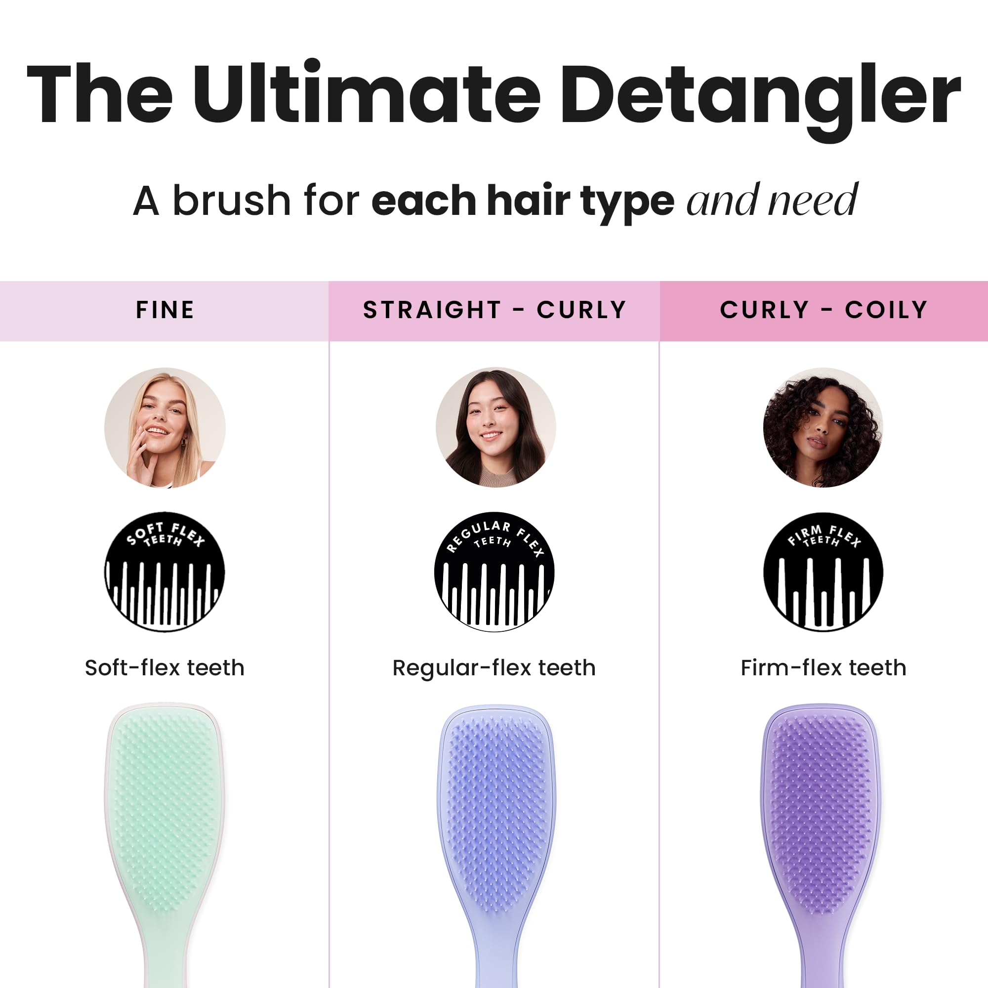 Tangle Teezer Ultimate Detangler Brush for Wet & Dry Hair, Eliminates Knots & Reduces Breakage for All Hair Types, Sweet Lavender