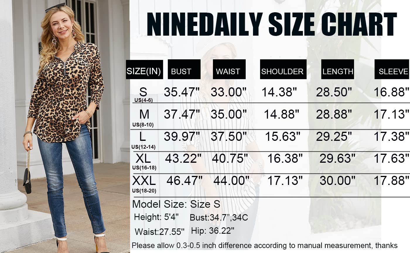 Ninedaily Leopard Print Tops for Women Short Sleeve, Summer Tops for Women 2024 Tunic Shirts Zip-up Plaid Tops Casual Tunic Blouse,Leopard Print Tops Size XL
