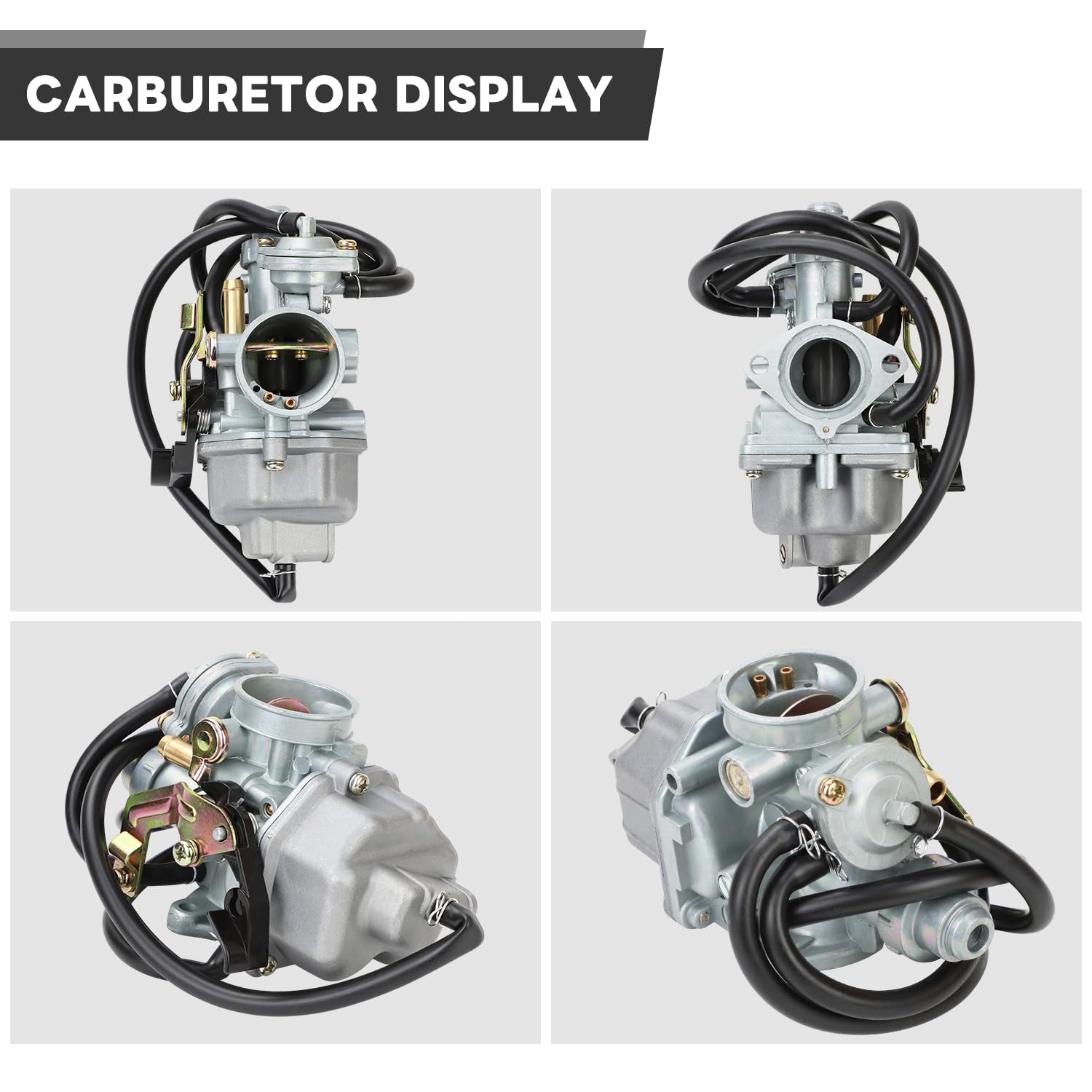 Carburetor for Honda TRX 250 Recon 250 TRX250TE TRX250TM 1997-2001 2002-2007 Upgrade KIT With Fuel Tank Petcock Valve & Air Filter & spark plug