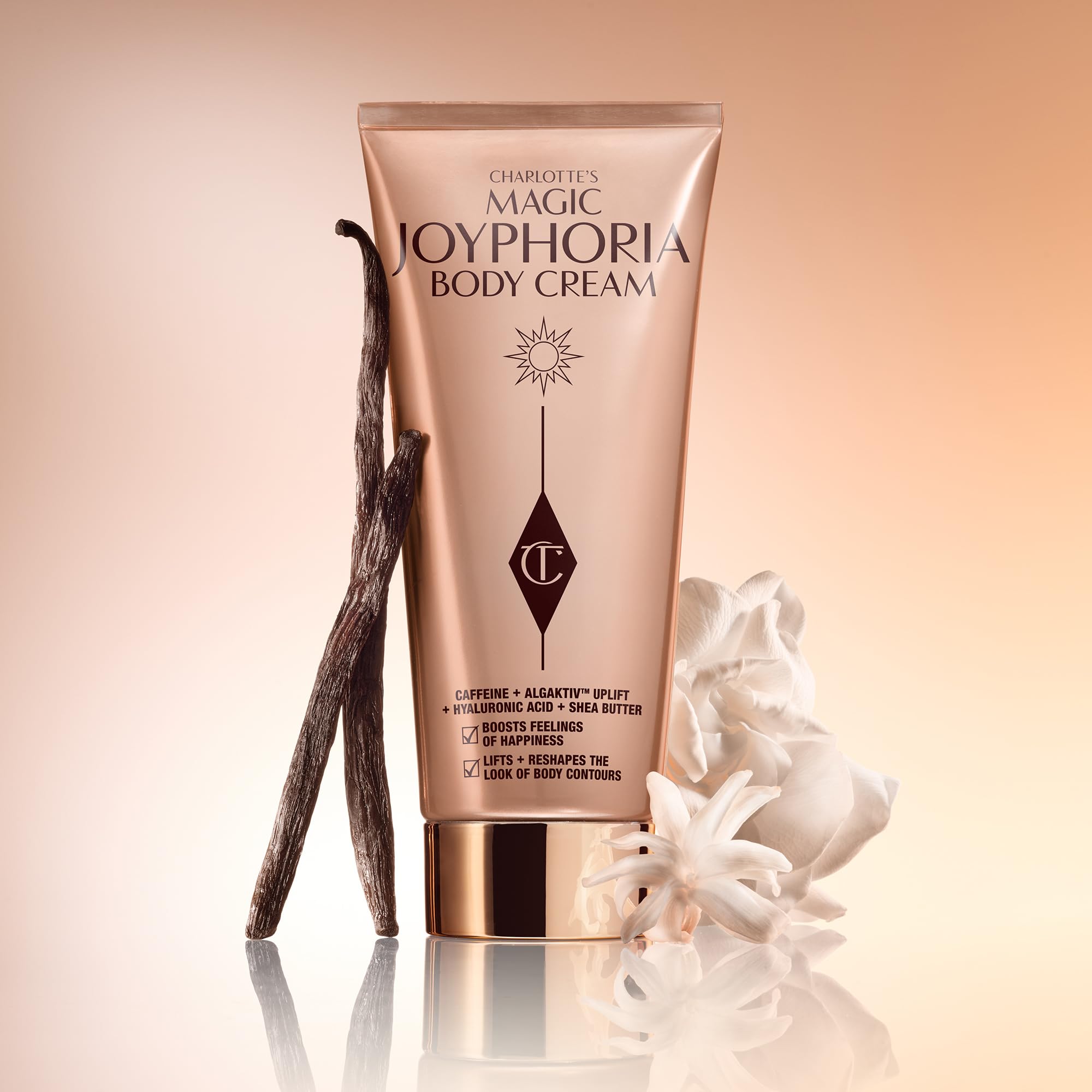 Charlotte Tilbury Magic Joyphoria Body Cream - Hydrating & Firming Body Lotion with a Warm, Floral & Vanilla Scent - Helps Reduce the Appearance of Cellulite (200ml)