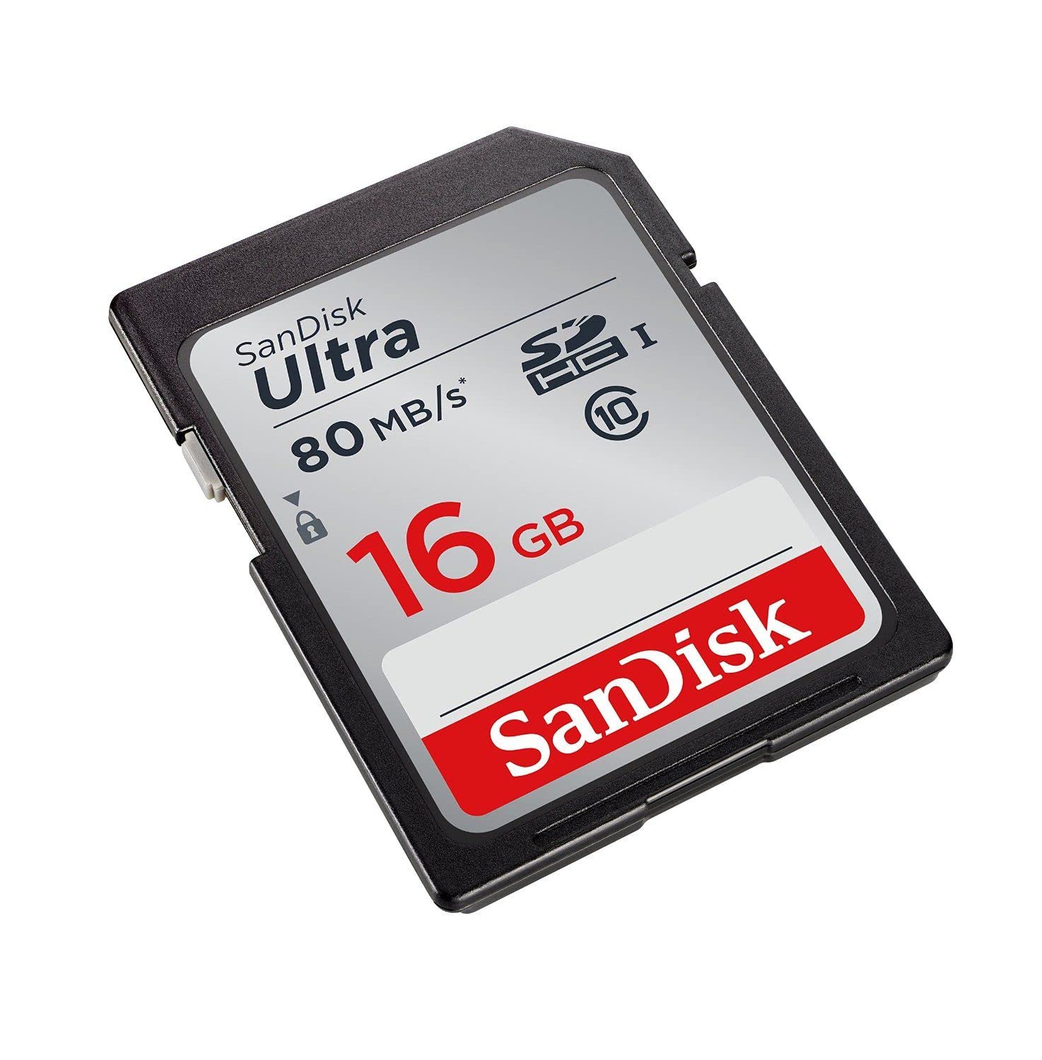 SANDISK Ultra 16GB Class 10 SDHC UHS-I Memory Card up to 80MB/s (SDSDUNC-016G-GN6IN)