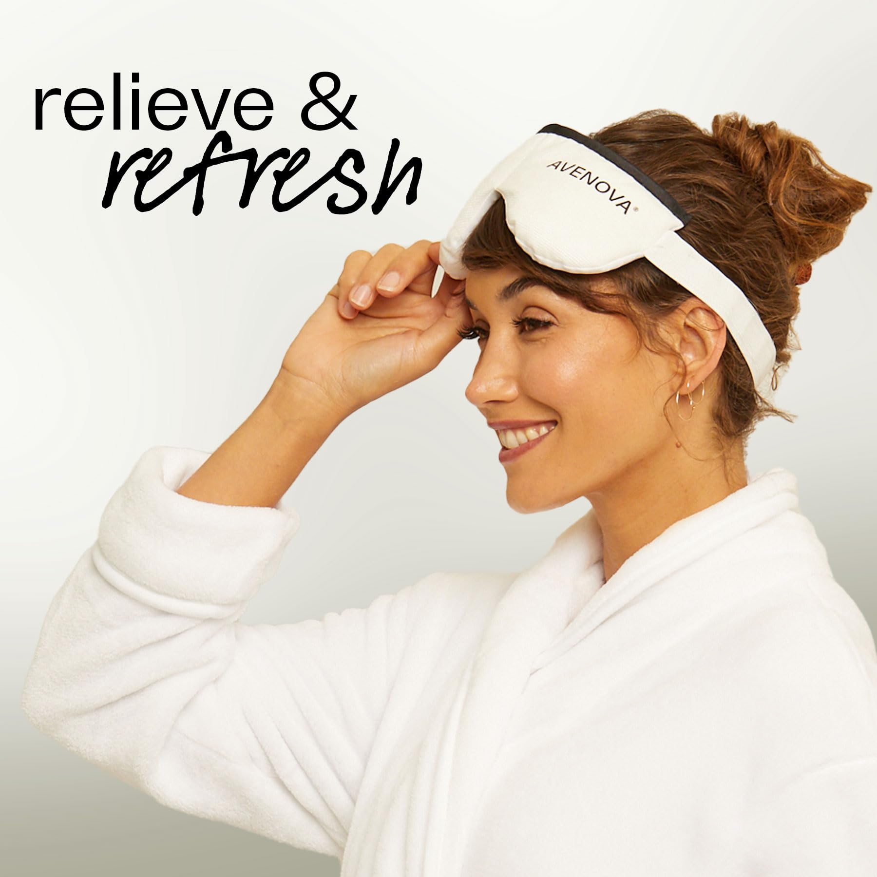 Avenova Eye Compress Mask - Reusable & Microwaveable Eye Mask for Irritated Eyes - Stye, Headache, Allergy & Sinus Relief