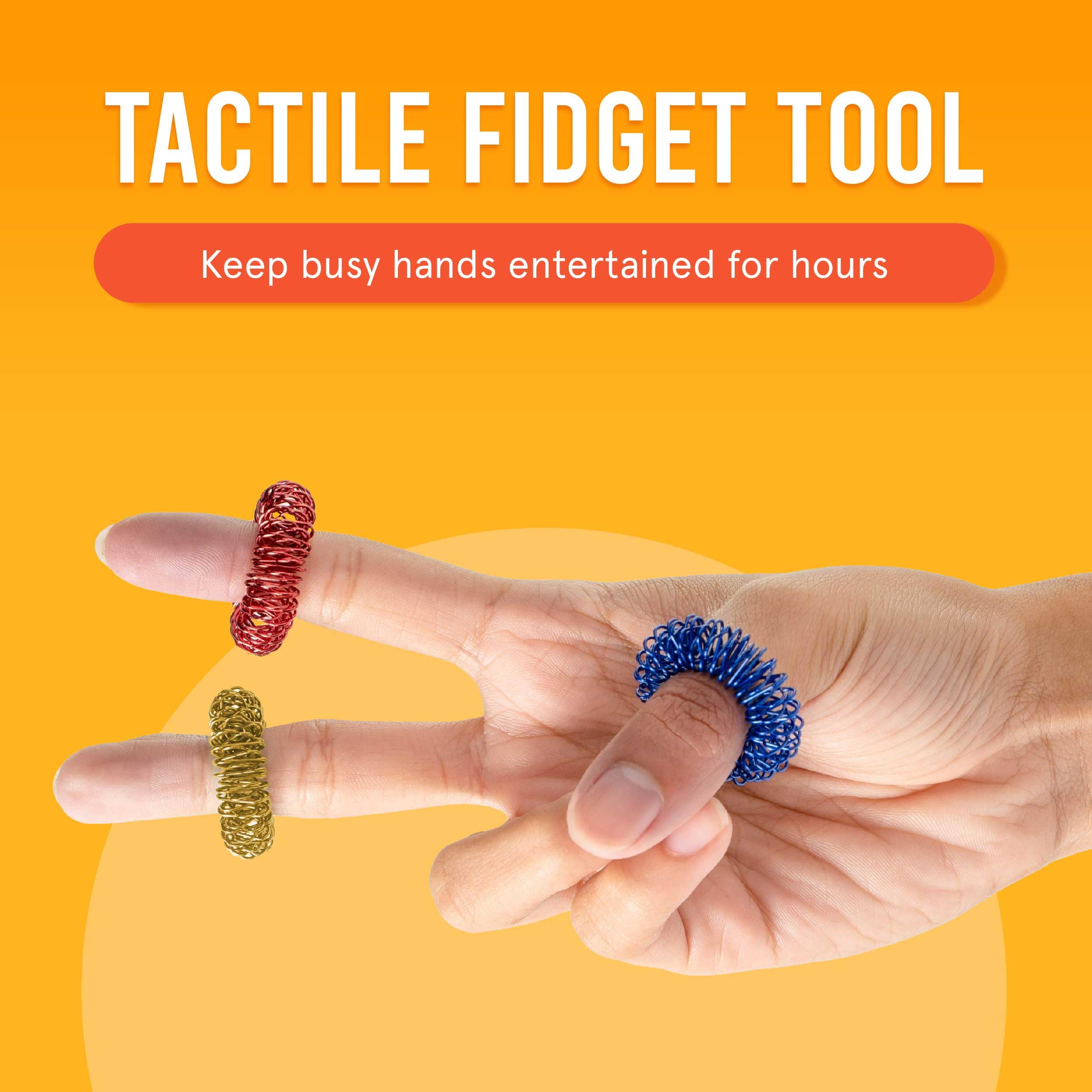 BunMo Fidget Ring Bundle | Spiky Sensory & Magnetic Rings | 3-Pack Fidgets for Adults & Teens 14+