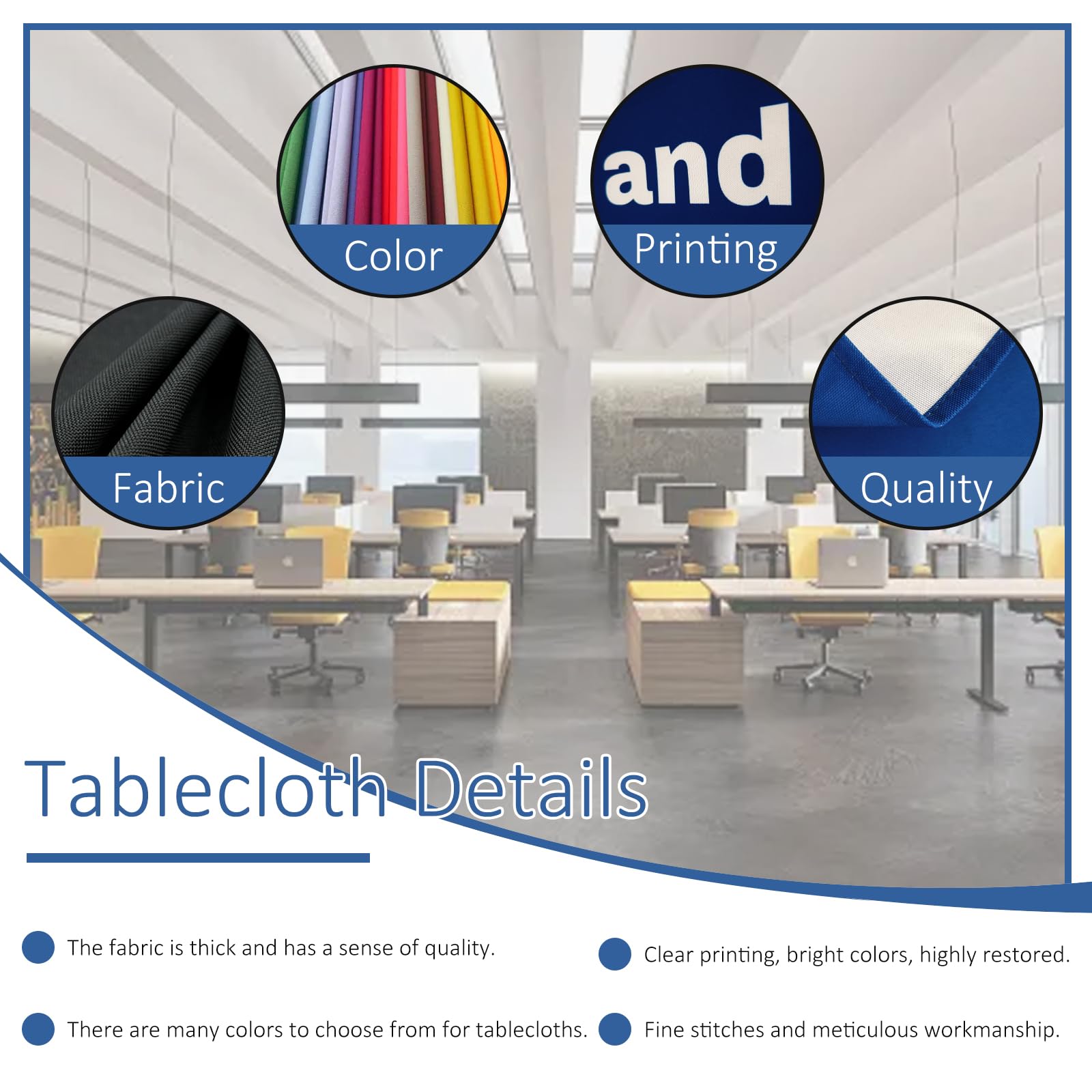 GagetElec Custom Table Cloth with Business Logo (4FT Open Back) Personalized Table Cloths,Custom Tablecloth for Tradeshow Events/Company/School/Associations/Shop/Birthday/Wedding