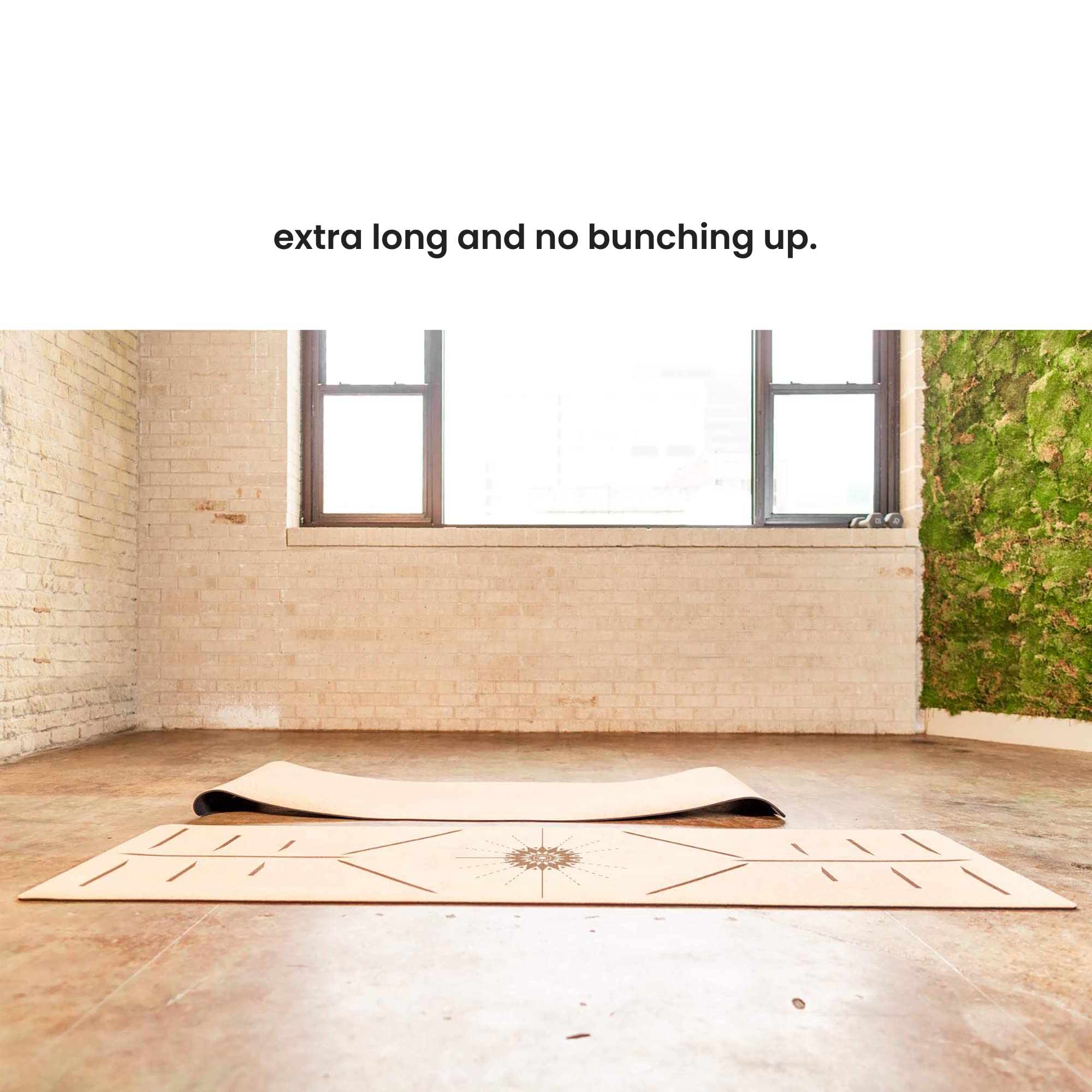 Luxury Cork Yoga Mat - Non Slip, Extra Thick Grip. Thicker, Longer, and Wider for More Comfort and Support. Tough Enough For Hot Yoga. Natural, Non Toxic, and Eco Friendly. Optional Alignment Lines.