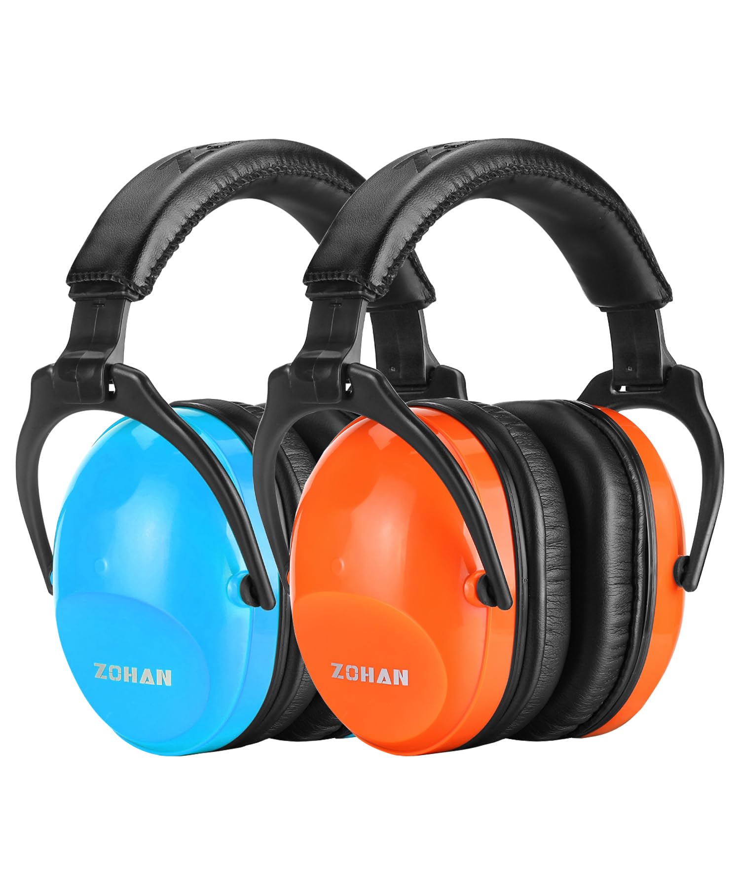 ZOHAN 030 Kids Ear Protection for Noise 2 Pack, Kids Noise Cancelling Headphones for Autism,Teen, NO Metal, 26dB (Blue+Orange)