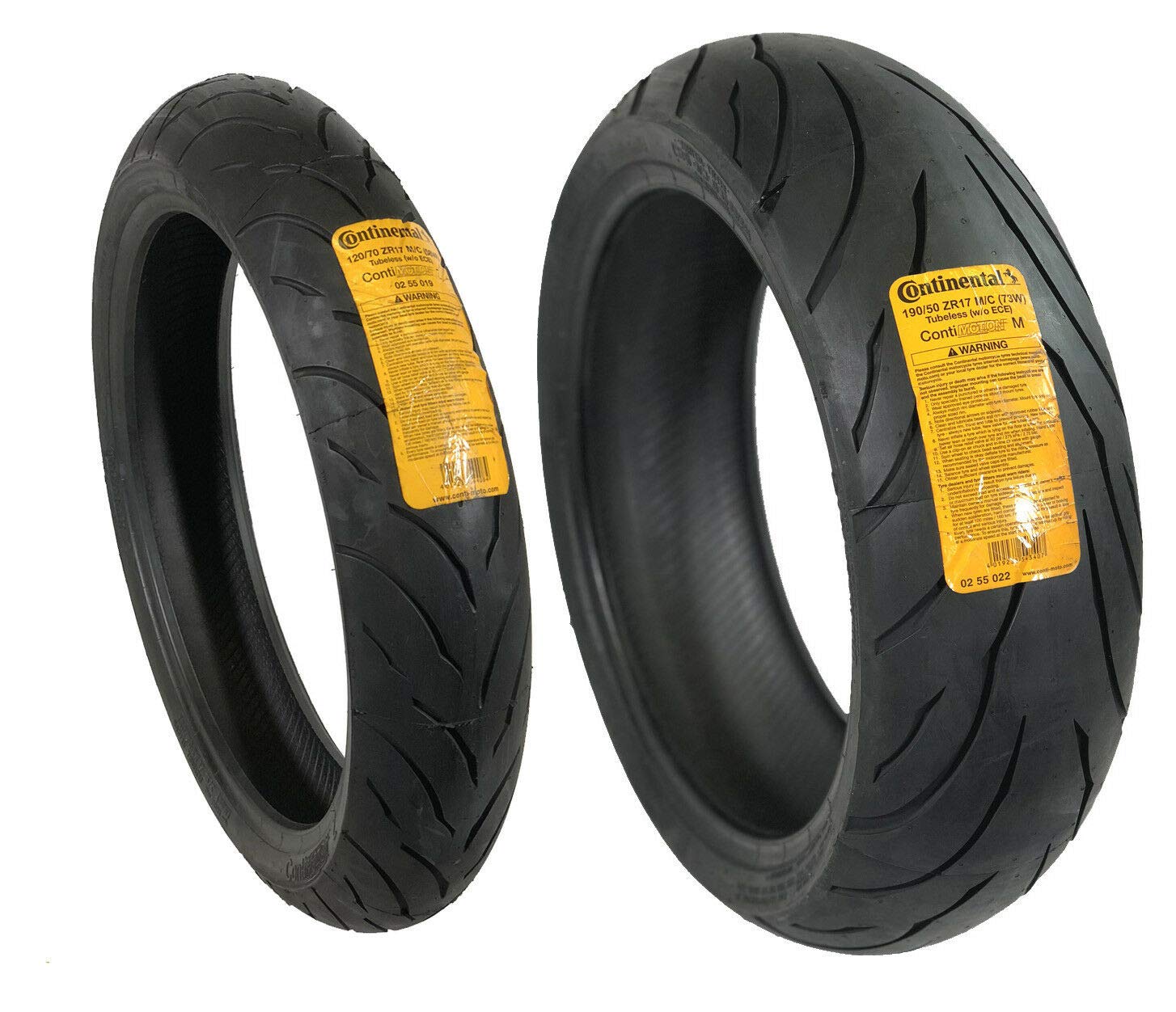 CONTINENTAL MOTION Tire Set 120/70zr17 Front & 190/50zr17 Rear 190 50 17 120 70 17 2 Tire Set by CONTINENTAL