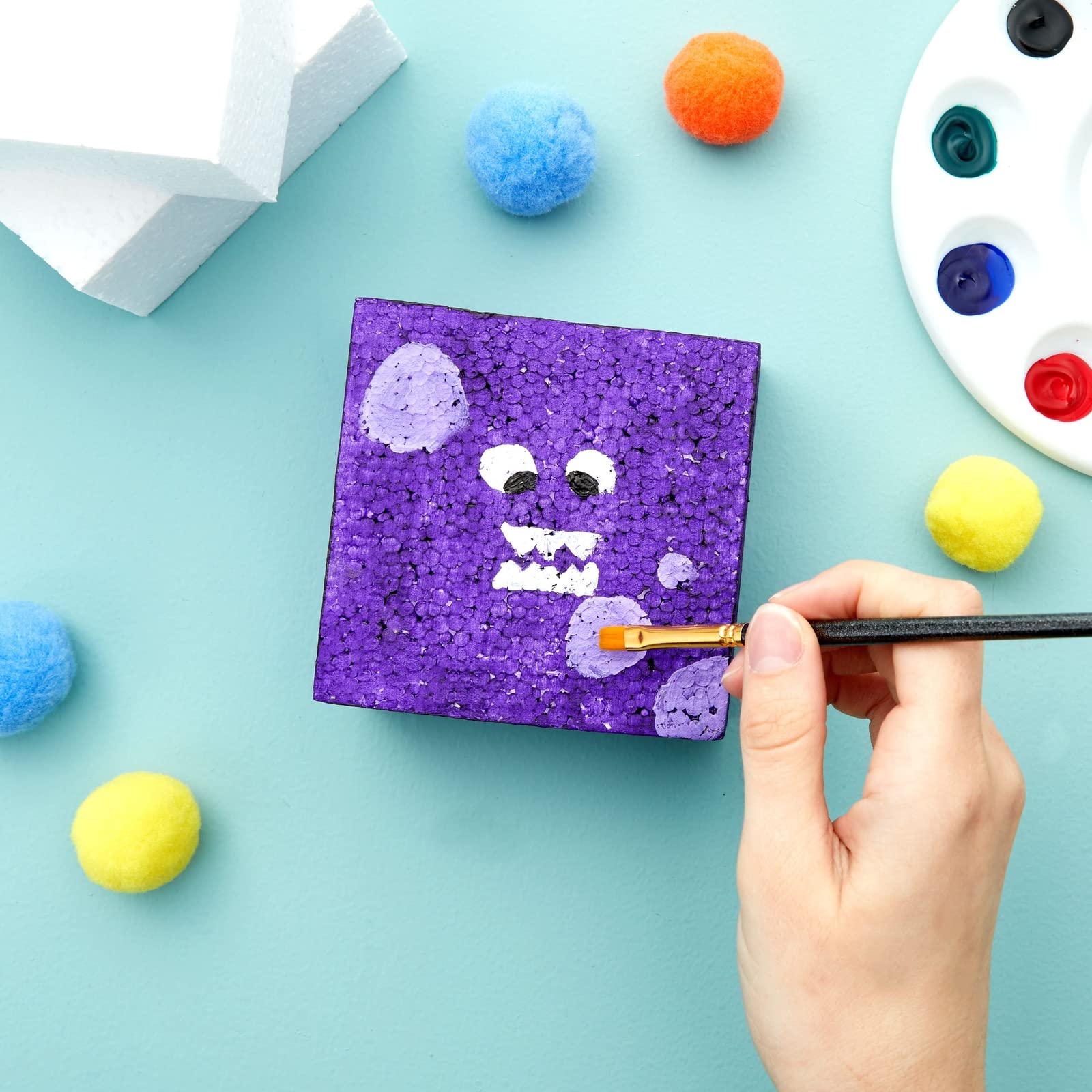 Juvale 20 Pack Foam Blocks for Crafts - White Polystyrene Craft Foam Blocks for Floral Arrangements, and Art Supplies (4 x 4 x 2 in)