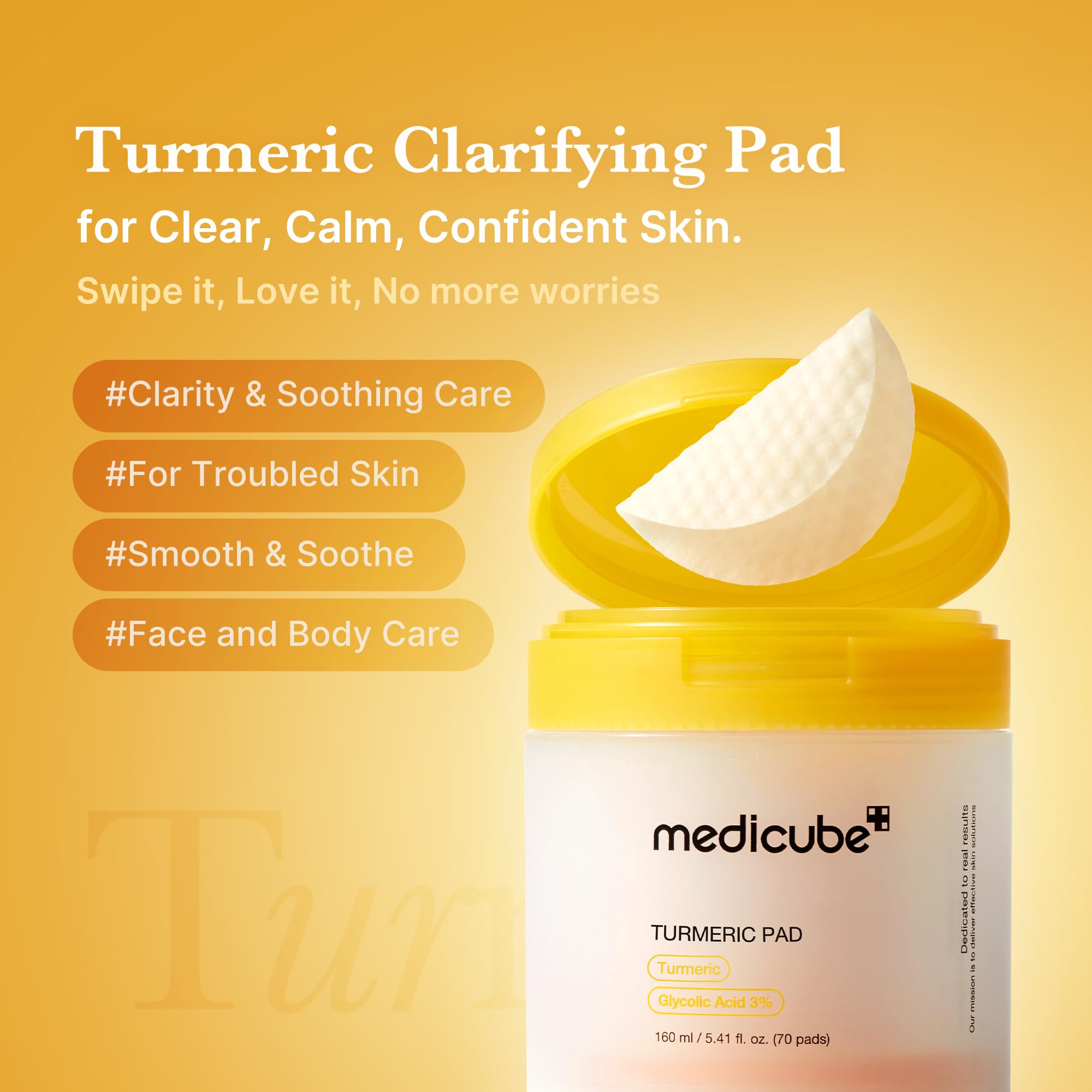 medicube Kojic Acid Prep and Seal Duo for Troubled Skin: Kojic Acid Turmeric Overnight Wrapping Peel Off Mask and Kojic Acid Turmeric Clarifying Toner Pad
