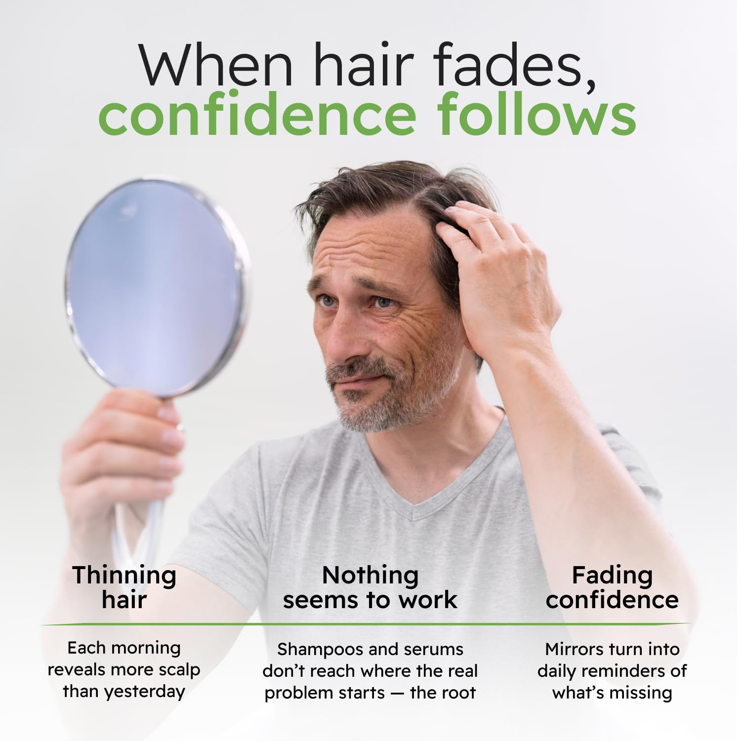 AlphaInfuse™ Scalp Nourishing Serum for Men – Ginseng & Eclipta Botanical Blend for Fuller-Looking, Thicker-Looking Hair and Healthy Scalp – 32ml – 2 Month Supply