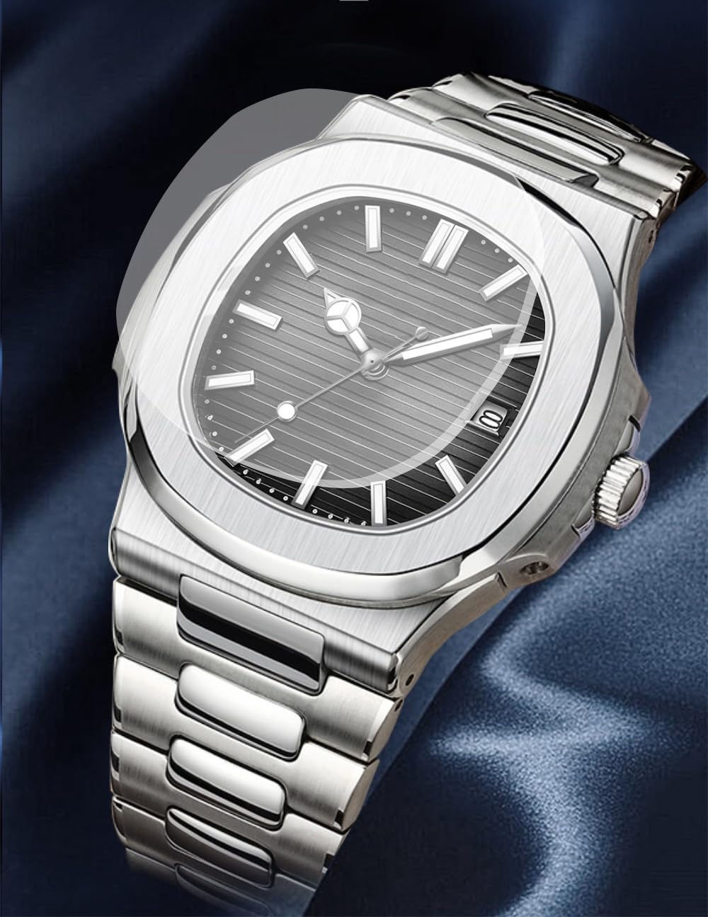 BESTKANG Men Quartz Movement Watch,Waterproof Luminous Men's Watch, Stainless Steel Strap Business Watches (Black)