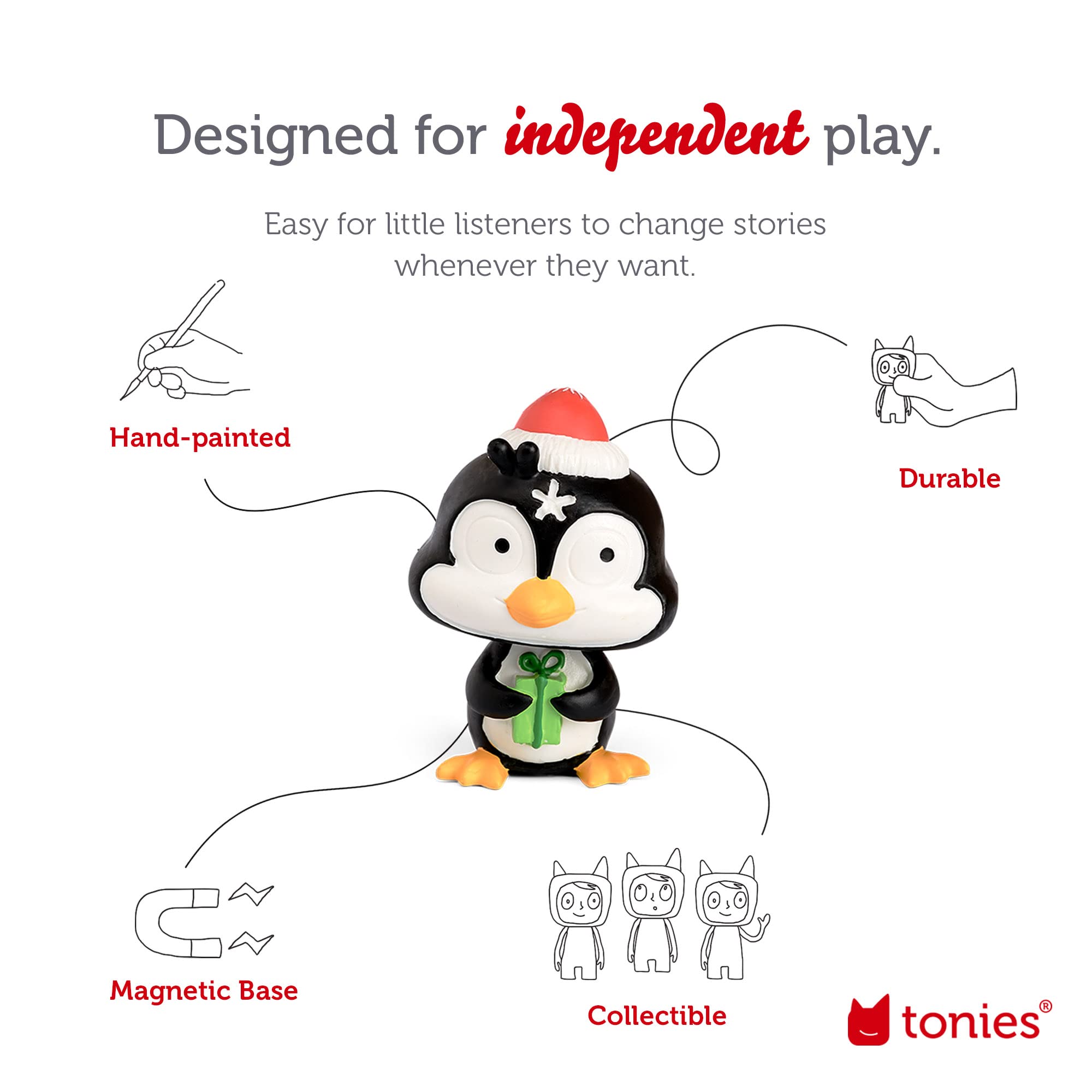Tonies Penguin Audio Play Character with Holiday Songs - Volume 1 Multicolor