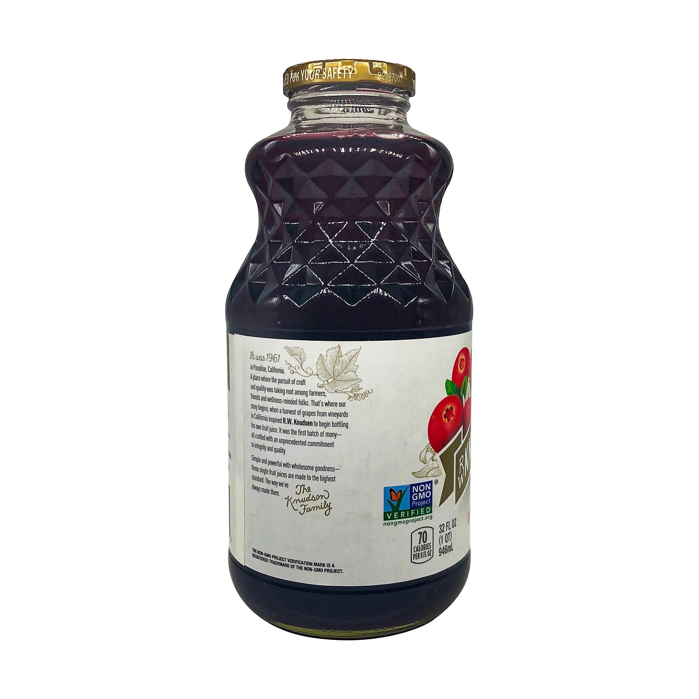 RW KNUDSEN Just Cranberry Juice, 32 FZ