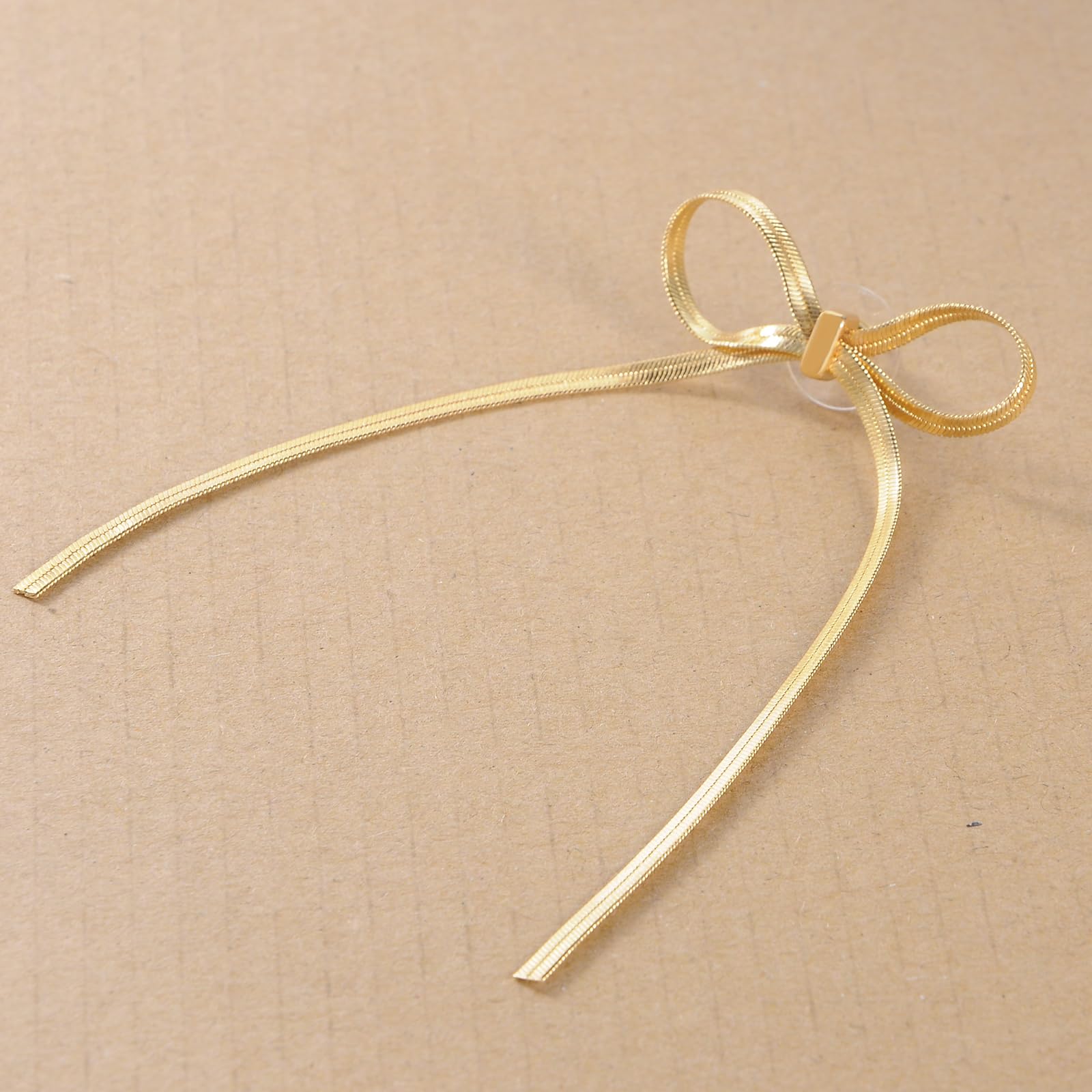 Long Chain Bow Dangle Drop Tassel Earrings for Women Statement Ribbon Fringe Waterfall Dangling Wedding Prom Fashion Jewelry Gift