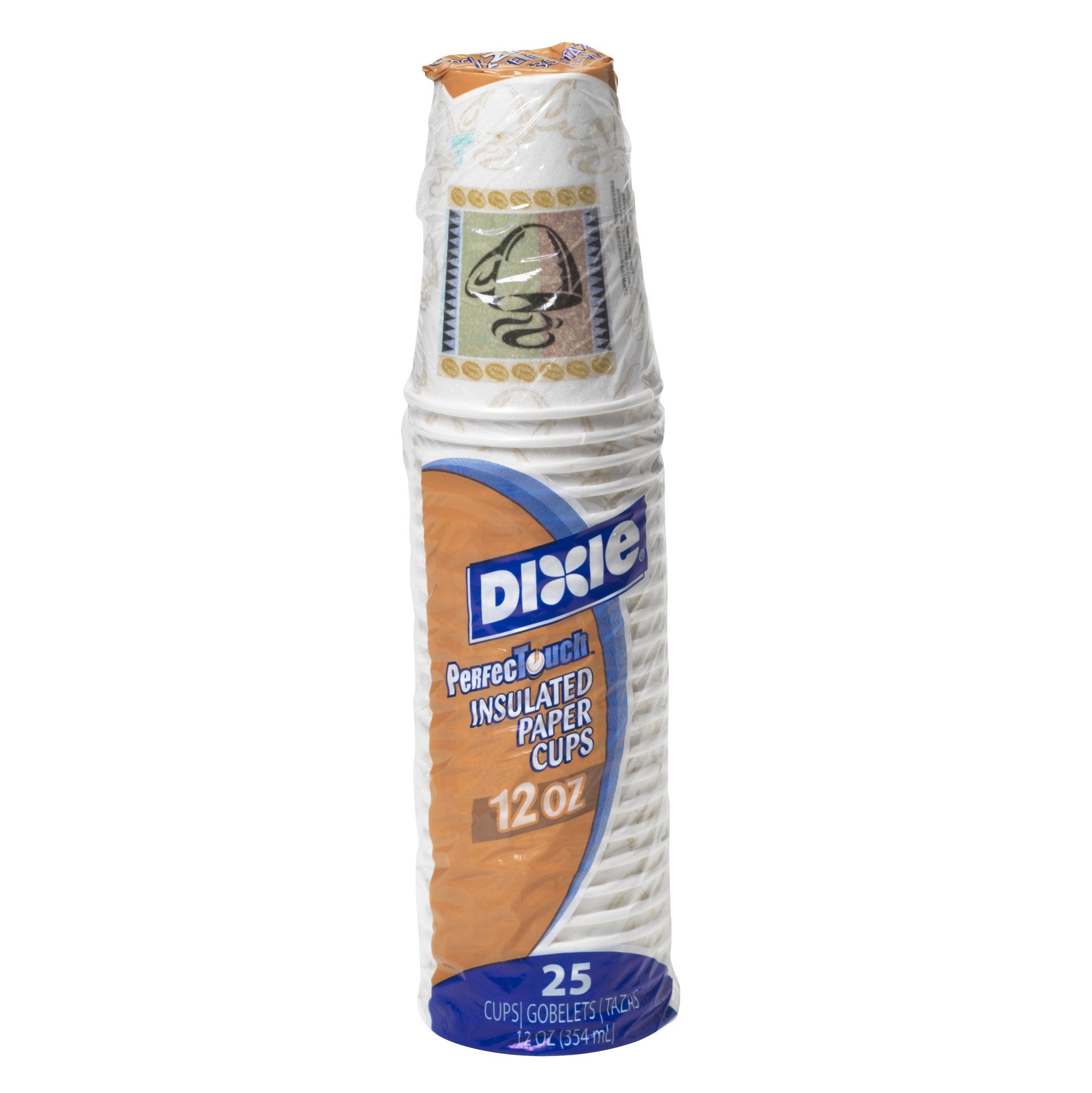 Georgia-Pacific PerfecTouch 5342DX WiseSize Coffee Dreams Insulated Paper Cup, 12oz Capacity (Case of 20 Sleeves, 25 per Sleeve)