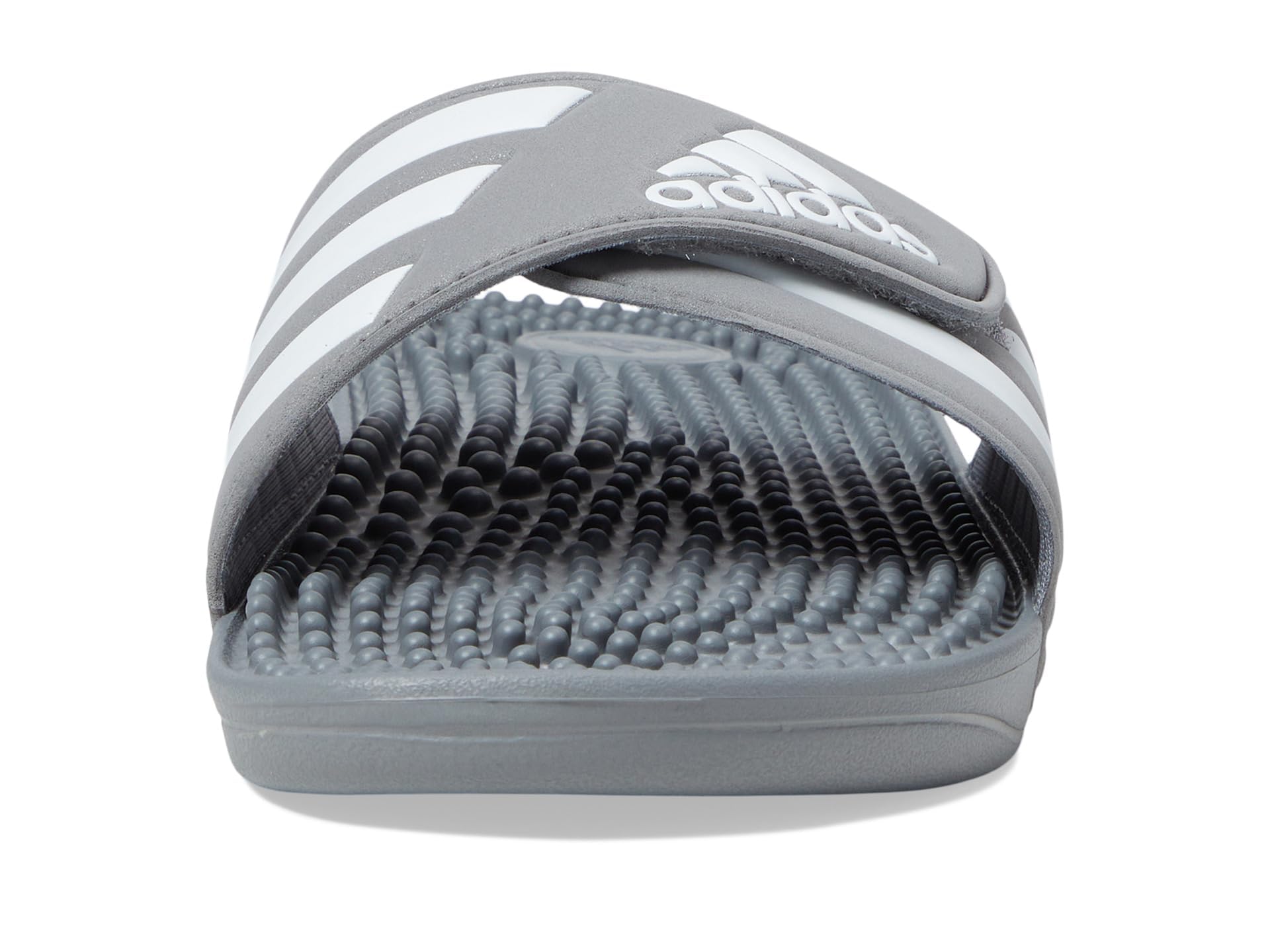 adidas Unisex Adissage Slides Sandal, Grey/White/Grey, 8 US Men
