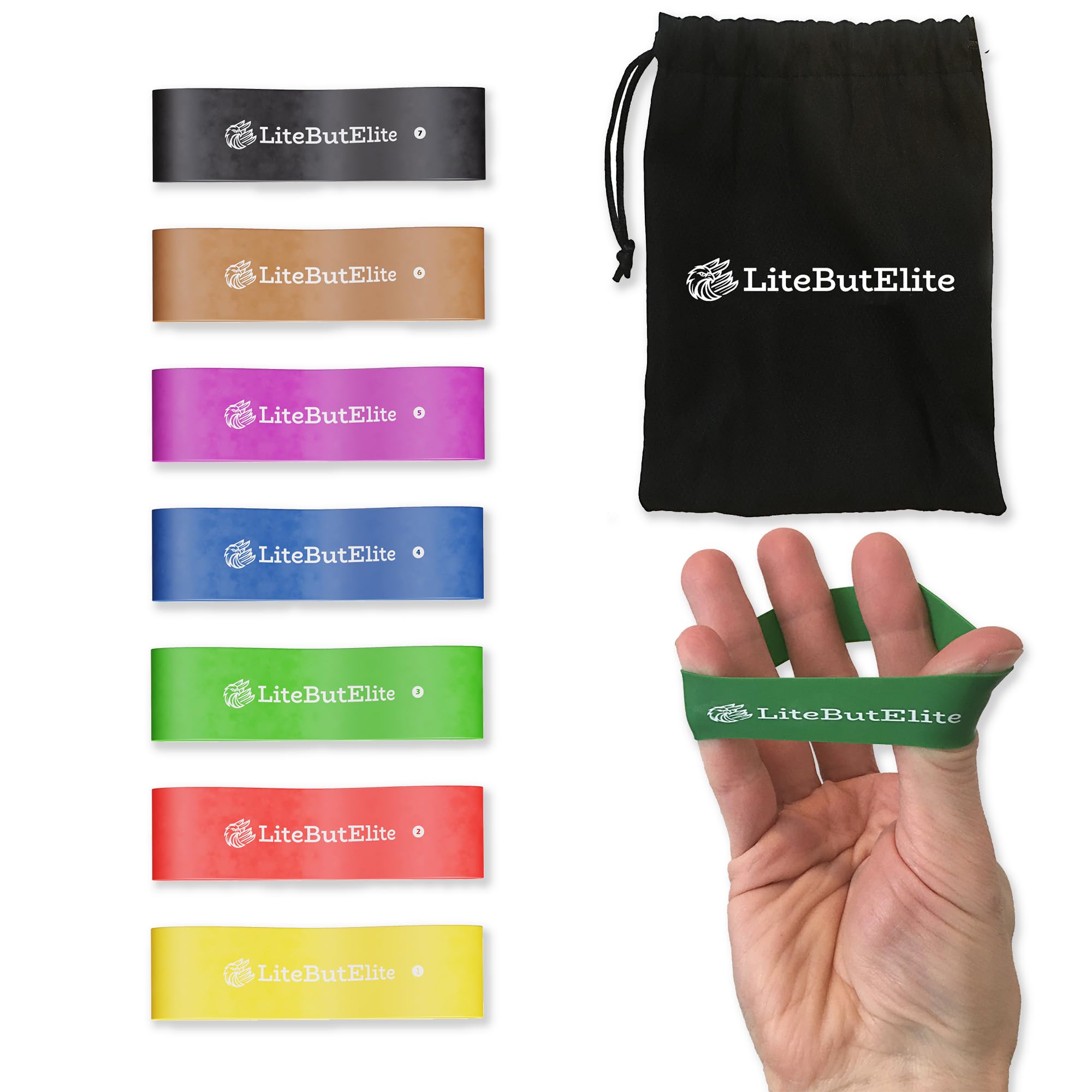 Finger Exerciser & Hand Strengthener for Rehab – 7-Level Extension Stretcher Resistance Bands for Grip Strength & Pain Relief (Tennis Elbow, Carpal Tunnel, Muscle Imbalance). Wrist, Forearm Trainer