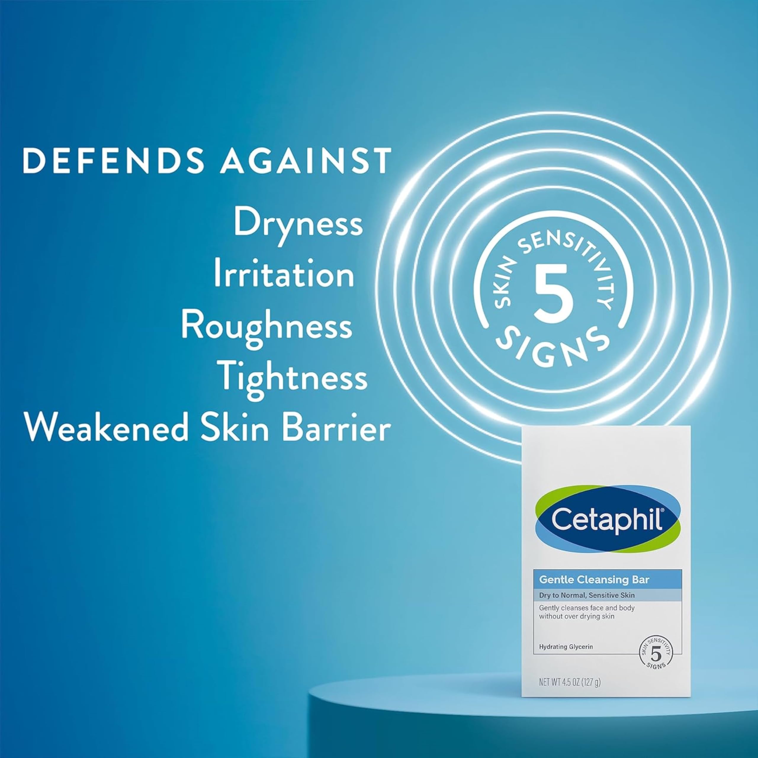 Cetaphil Gentle Cleansing Bar for Dry/Sensitive Skin 4.50 oz (Pack of 12)