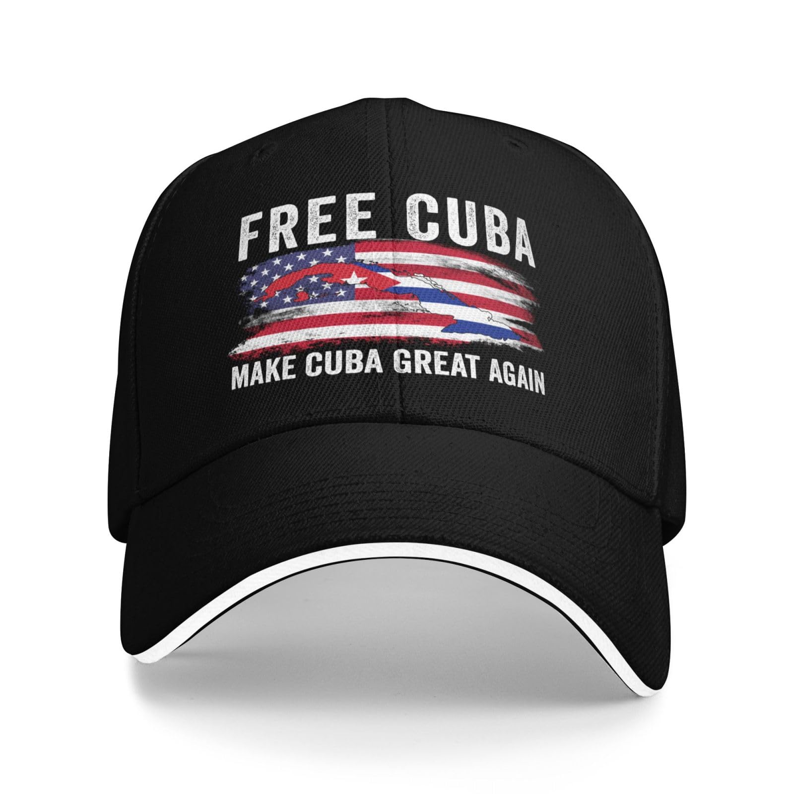 muciioa Free Cuba hat Make Cuba Great Again Cuban Flag Baseball Cap Black
