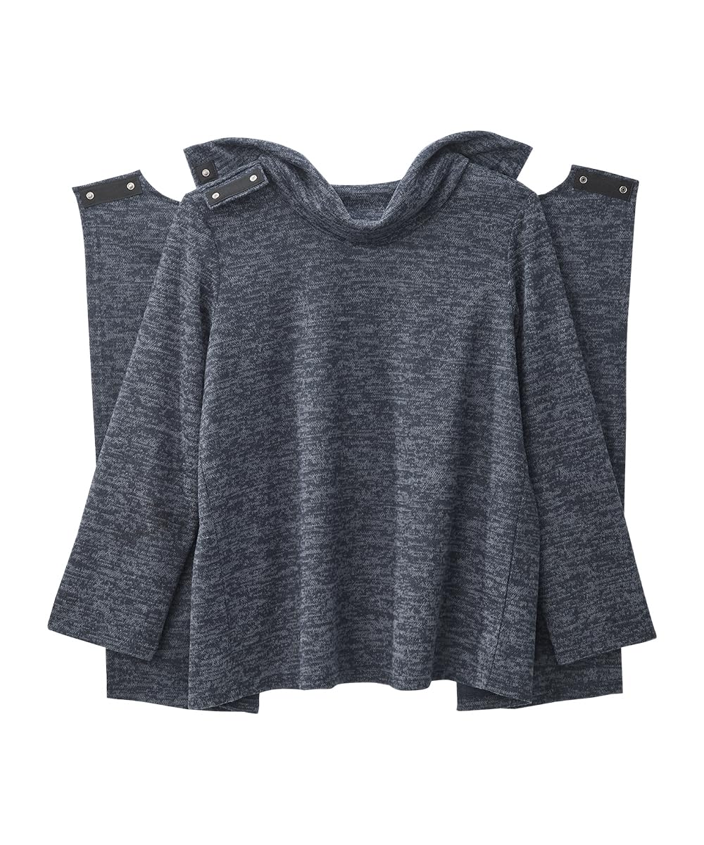 Silvert's Adaptive Clothing & Footwear Women's Open Back Cowl Neck Top - Blue Stone 3XL