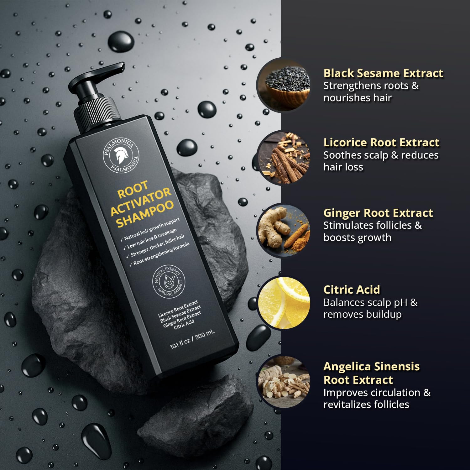 Root Activator Shampoo for Men: Hair Growth Shampoo for Hair Loss and Thinning Hair - Hair Loss Regrowth Shampoo for Men Women (Refreshing Scent)