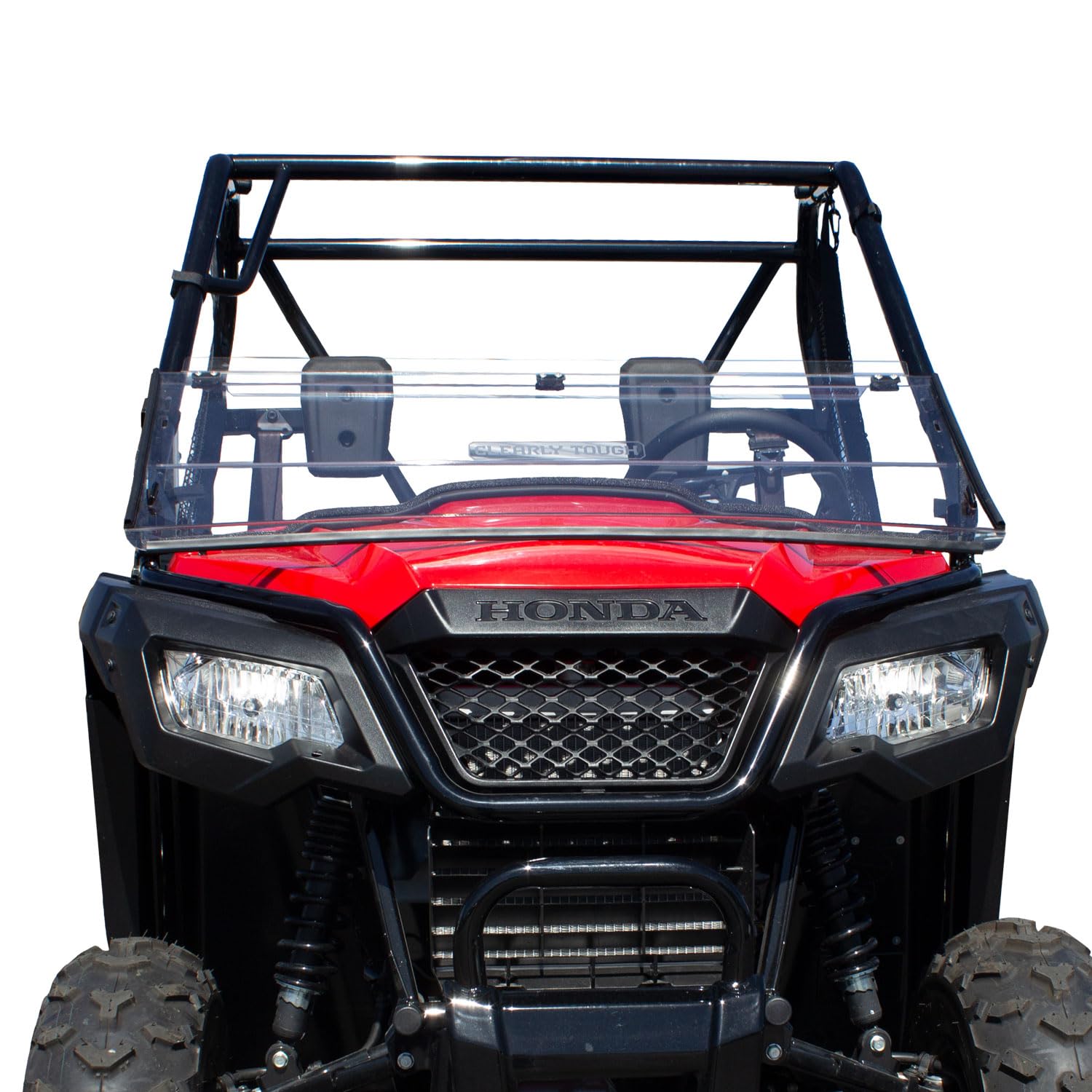 Clearly Tough Honda Pioneer 500 / 520 Windshield - Full Folding - Lexan MR10 | SCRATCH RESISTANT | Ultimate in SXS versatility! | Easy on and off w/ Scratch Resistant Hard Coat