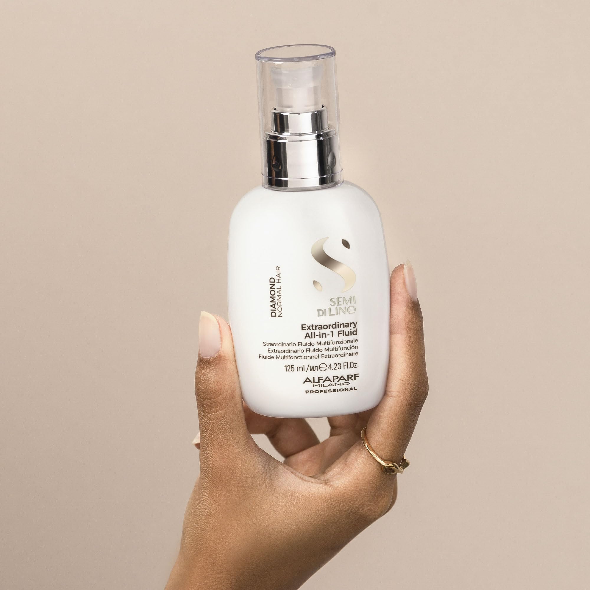 Alfaparf Milano Semi Di Lino Diamond Extraordinary All-in-1 Leave In Fluid - Anti-Frizz Detangling Spray, Leave In Conditioner, & Heat Protectant - For Added Shine & Softness - Vegan (4.23 fl. oz)