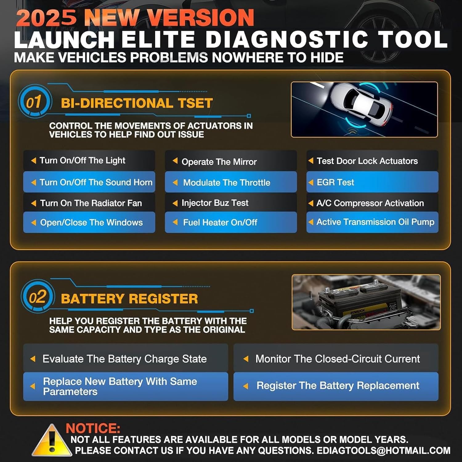 2025 LAUNCH Creader Elite fit for GM Bi-Directional Scanner, All Resets Full System Diagnostic Scan Tool, ECU Coding, Full OBD2 Code Reader for Buick/Chevrolet/Cadillac/GMC, Lifetime Free Update