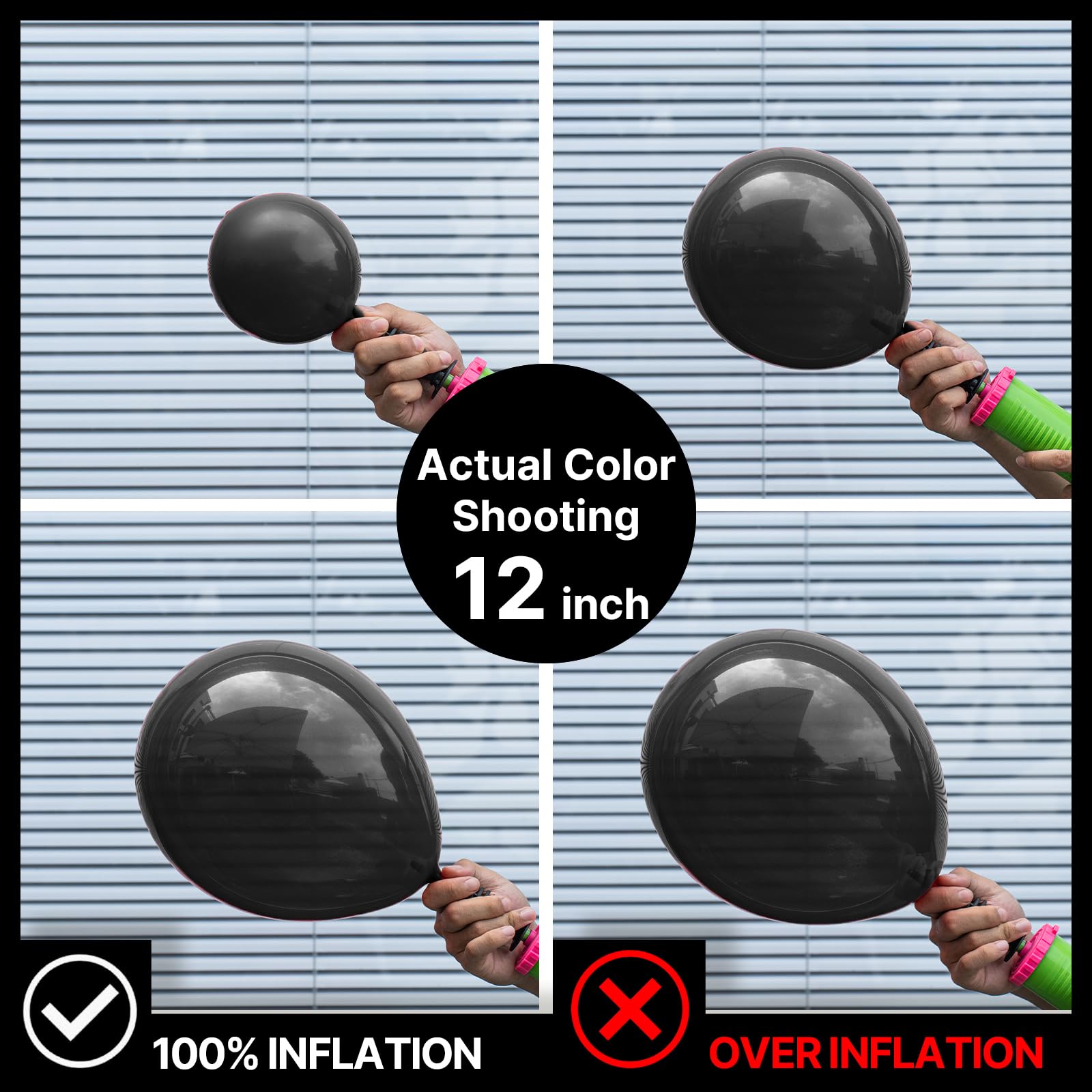 PartyWoo Black Balloons 155 pcs Different Sizes Pack of 18 12 10 5 Inch Matte Black Latex Balloon Arch Kit Garland for Graduation Halloween New Year Anniversary Birthday Party Decorations Black-Y18