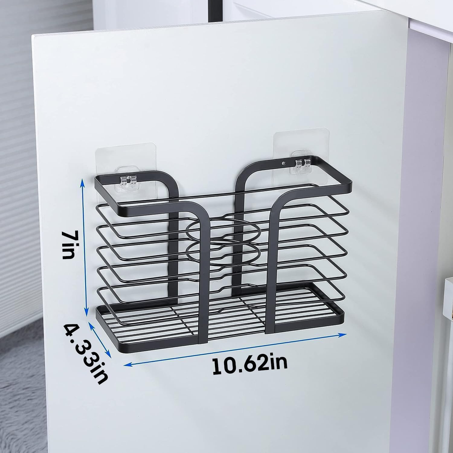 YIGII Hair Dryer Holder/Hair Tool Organizer Wall Mount - Metal Wire Bathroom Blow Dryer Holder Hair Styling Hot Tools Organizer for Flat Iron, Curling Wand, Straightener, Electric Shaver