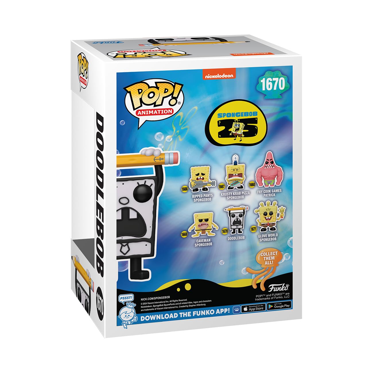 Funko POP! TV: Spongebob Squarepants 25th Anniversary - Doodlebob - Collectable Vinyl Figure - Gift Idea - Official Merchandise - for Kids & Adults - TV Fans - Model Figure for Collectors and Display