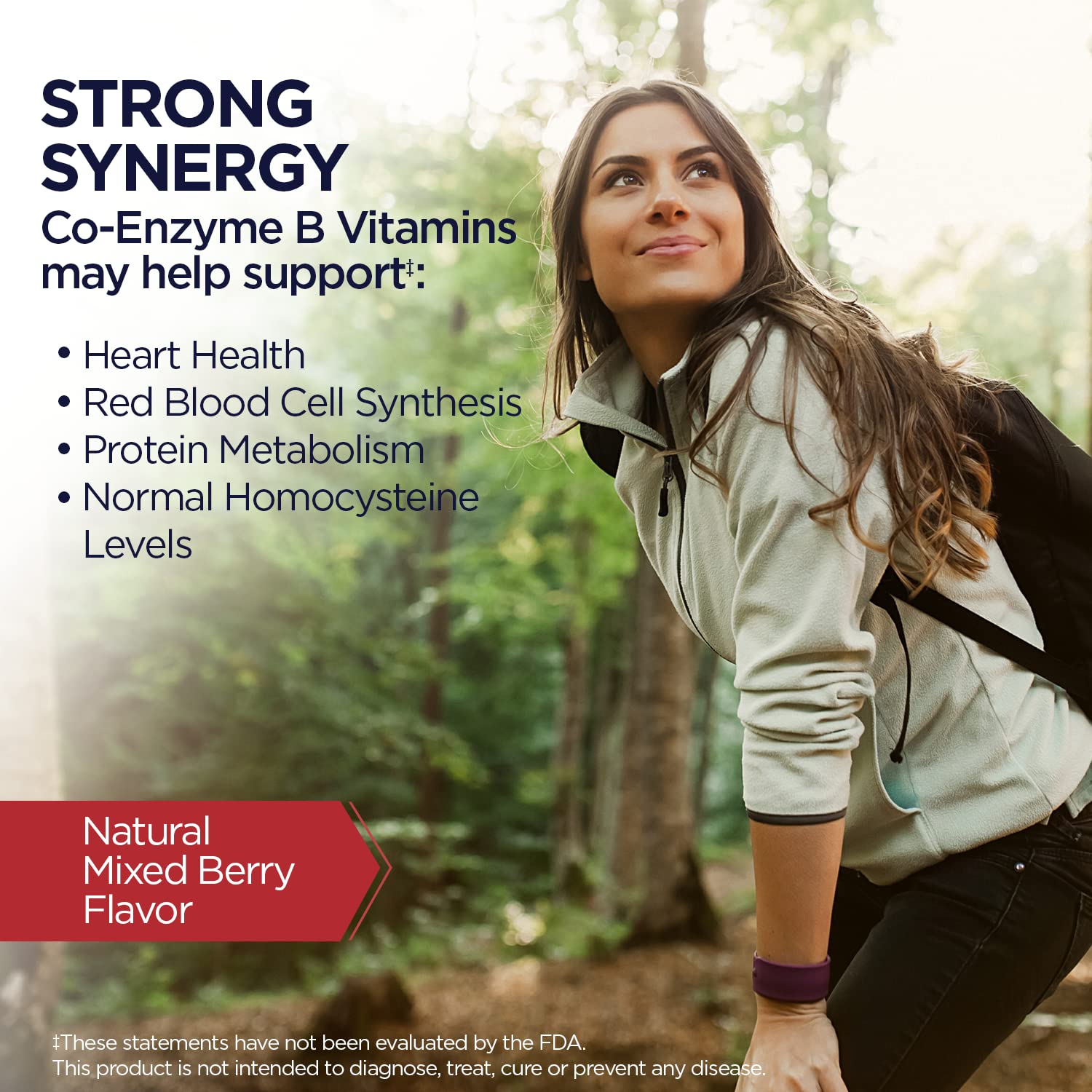 KAL Vitamin B-6 B-12 Methyl Folate ActivMelt, Vitamin B Supplement, Heart Health, Energy and Red Blood Cell Support with Methyl B12 and DFE Folic Acid, Natural Berry Flavor, 60 Servings, 60 Micro Tabs