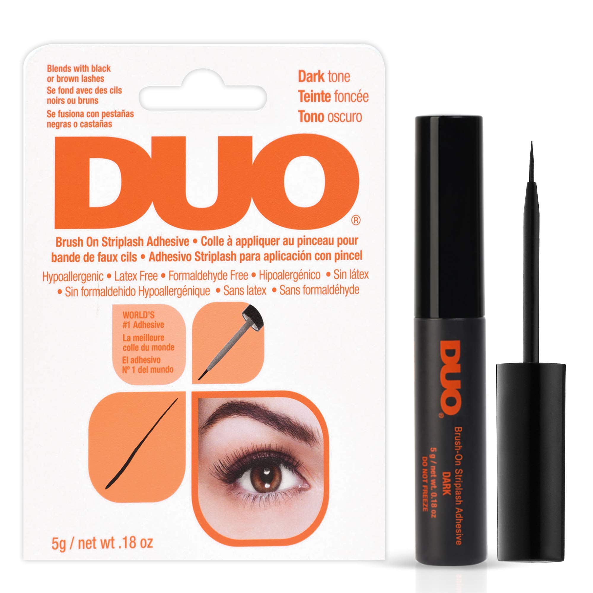 Duo Brush-On Striplash Adhesive Dark Tone 0.18 Ounce (5.3ml) (3 Pack)