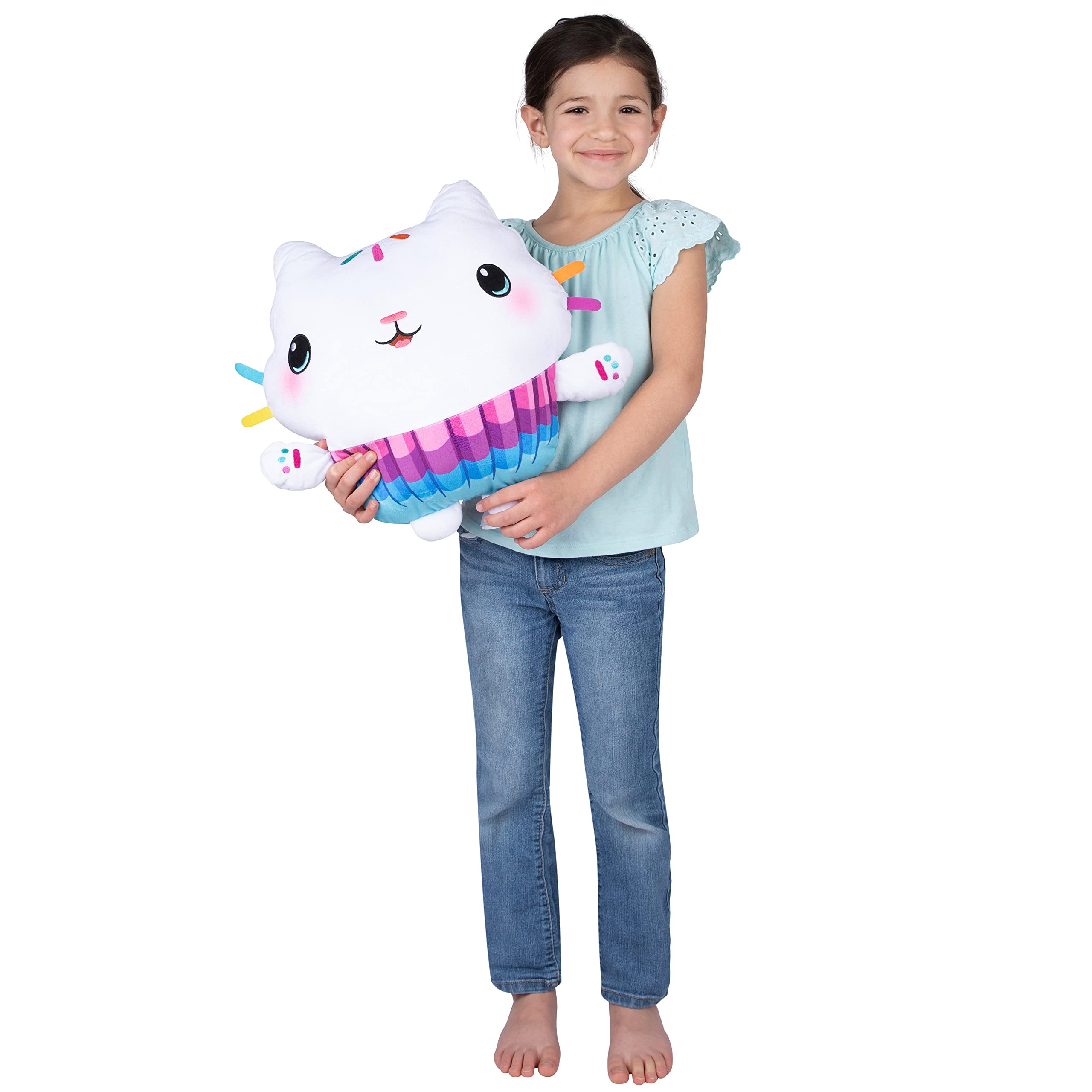 DreamWorks Gabby's Dollhouse Cakey Kids Bedding Super Soft Plush Cuddle Pillow Buddy, By Franco, 17.5" x 15" x 5"