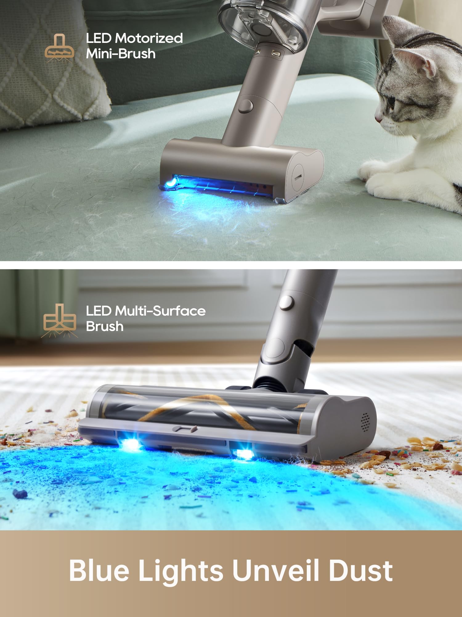 dreame Z10 Station Cordless Vacuum Cleaner with 2.5L Auto Dust Base, Smart Stick Vacuum Cleaner, Powerful Floor Cleaning for Carpet, Hardwood, Tile & Pet Hair, Lightweight