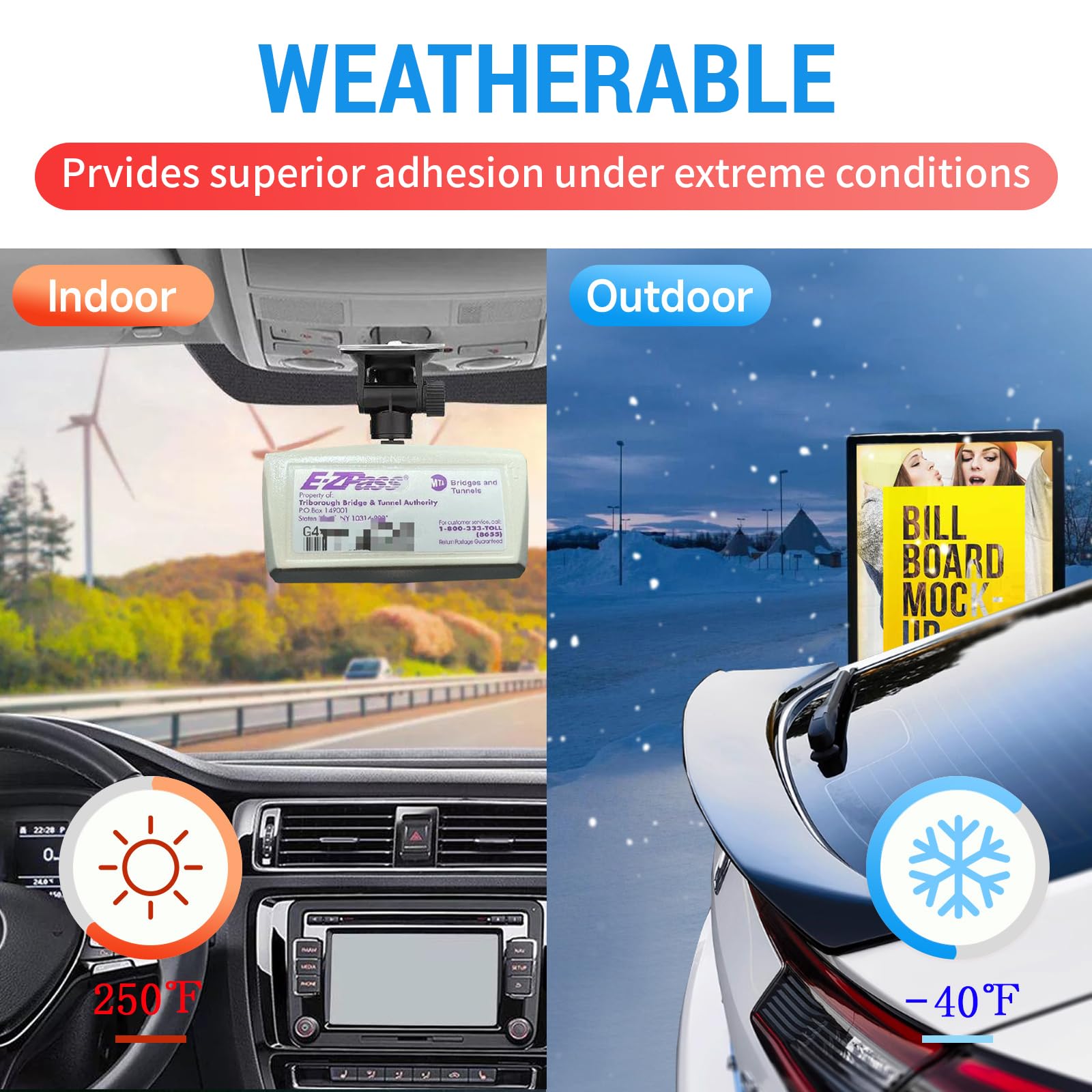 PHIXBEAR 2 Rolls Heavy Duty Clear Double Sided Tape, Made of 3M VHB, Wall-Safe Removable & No Residue, 10FT x 0.6IN, for Home Decoration/Car Use/DIY/Hanging Pictures/Securing Carpets & Cables