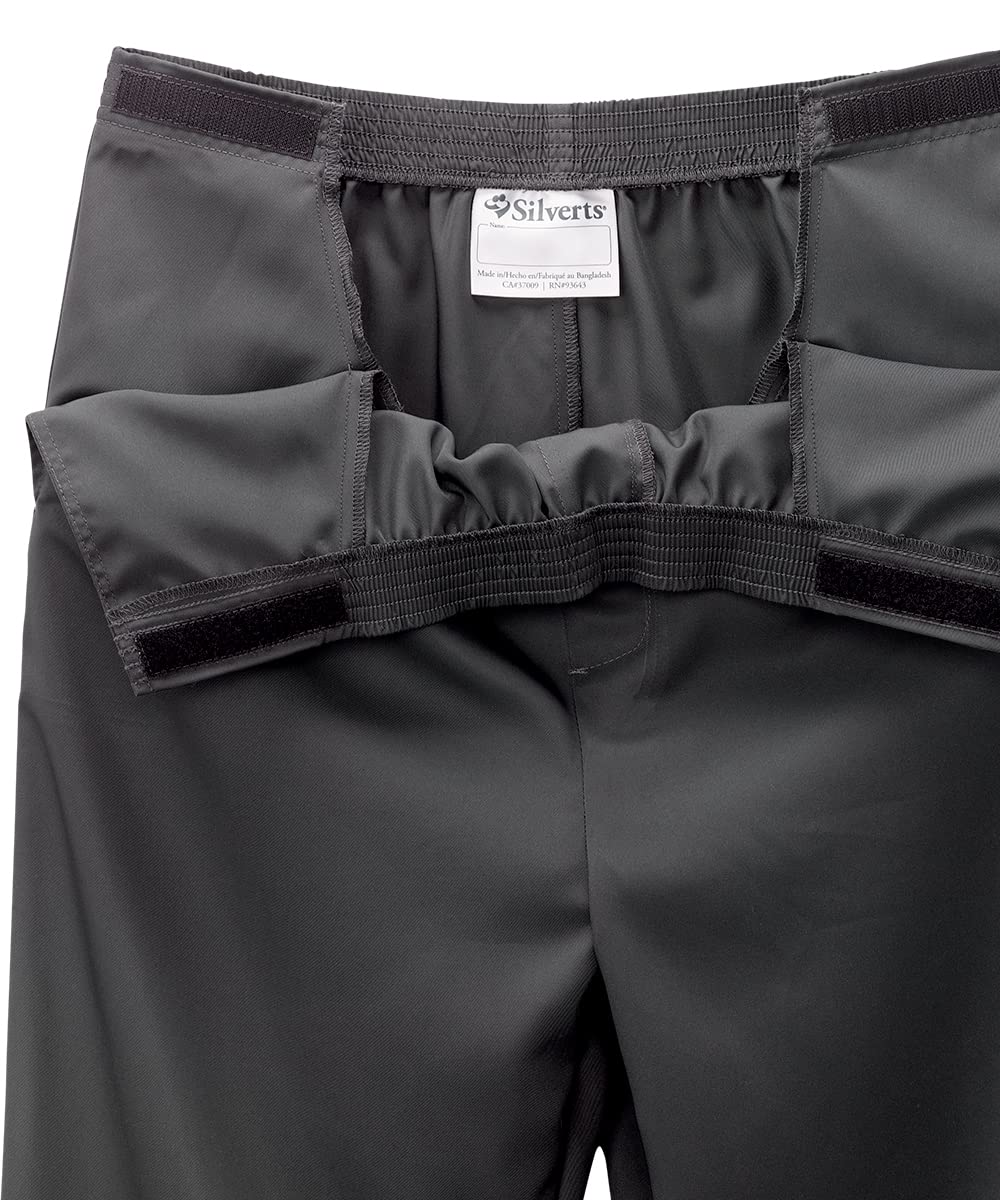Men’s Self Dressing Adaptive Easy Access Pant - Pewter MED