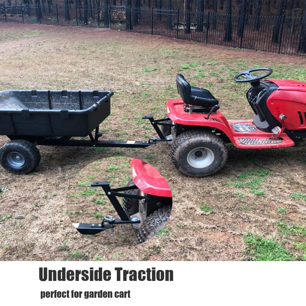 Eapele Trailer Hitch for Lawn Mower, Garden Tractor Trailer Hitch, Solid Iron Construction, Compatible with John Deere Ariens Cub Cadet Poulan Pro Husky Husqvarna Craftsman Riding Mower