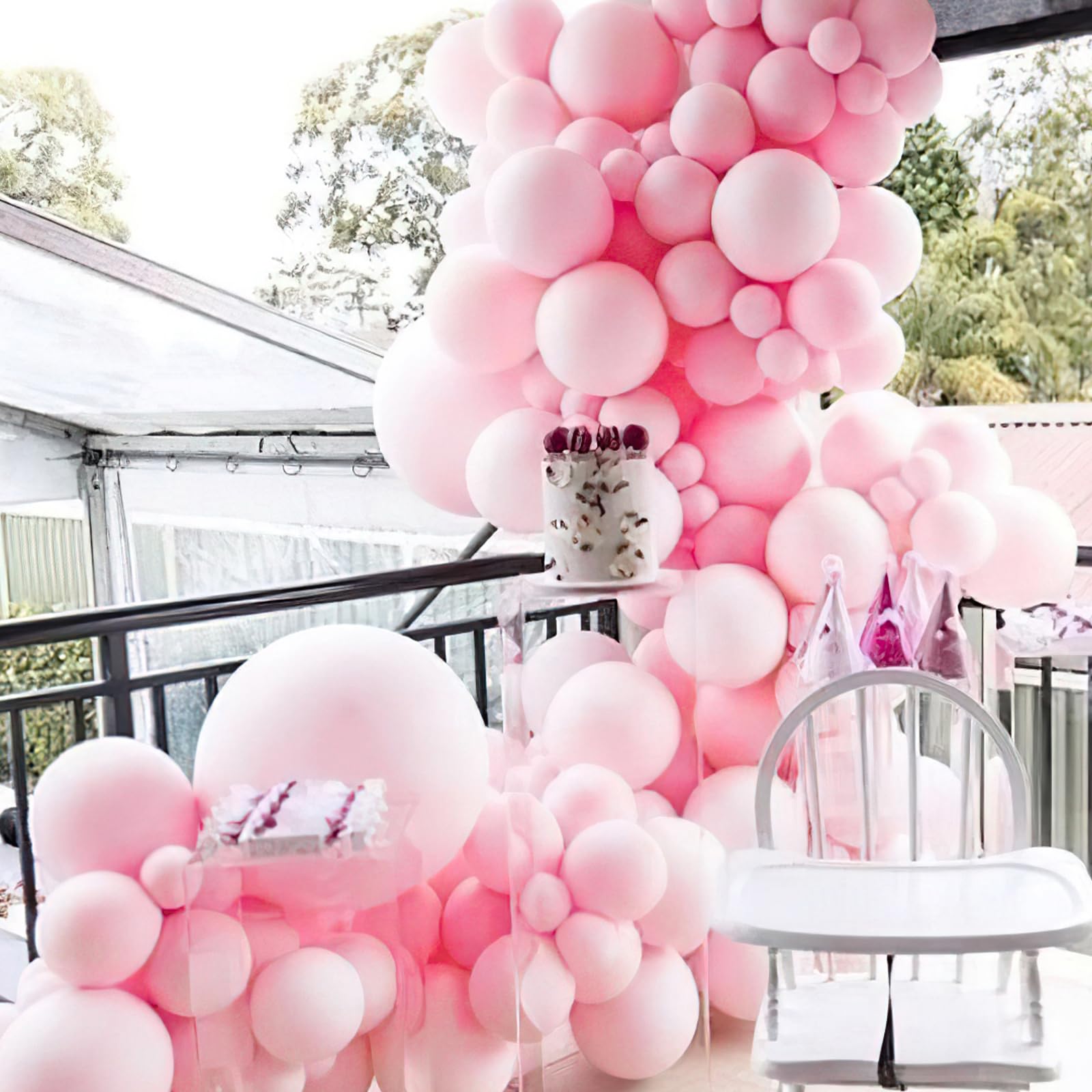 PartyWoo, 100 pcs Pastel Pink Balloons (12 Inch), Balloon Garland & Arch Decorations, Birthday, Wedding, Baby Shower, Unisex