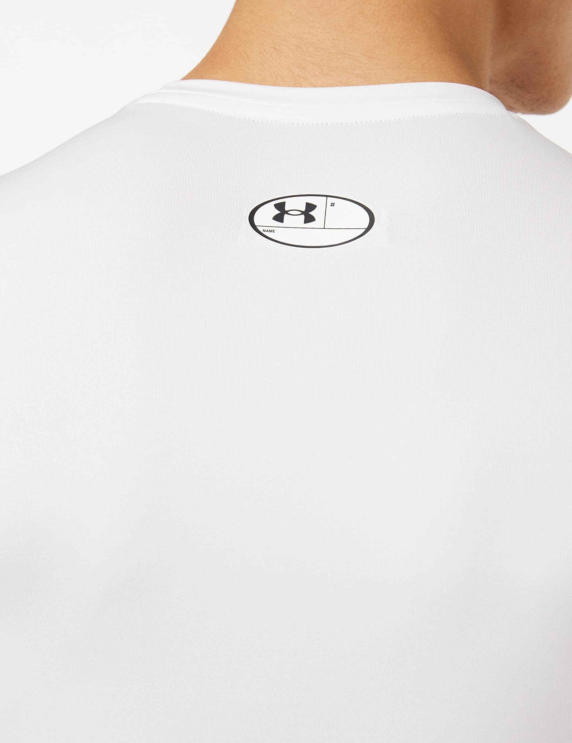 Under Armour Men's Armour HeatGear Compression Short-Sleeve T-Shirt , White (100)/Black, XX-Large