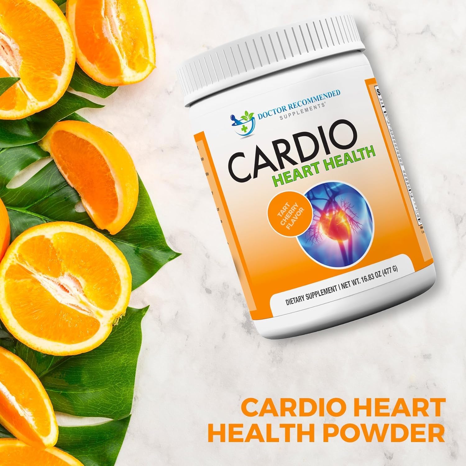 Cardio Heart Health Powder – L-Arginine Supplement 5000mg & L-Citrulline 1000mg,16.82 oz