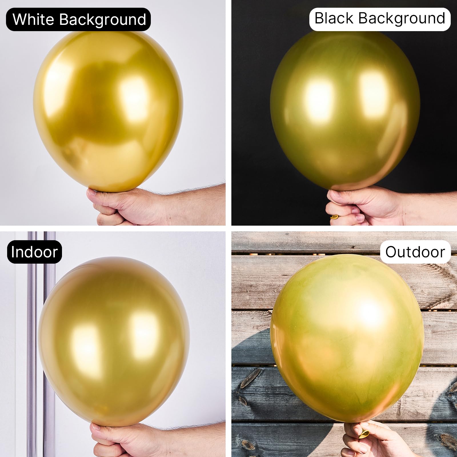 PartyWoo Metallic Gold Balloons 51 pcs 12 Inch Chrome Gold Latex Helium Balloons for Graduation Baby Shower Gender Reveal Christmas Wedding New Year Anniversaries Birthday Party Decorations Gold-G101