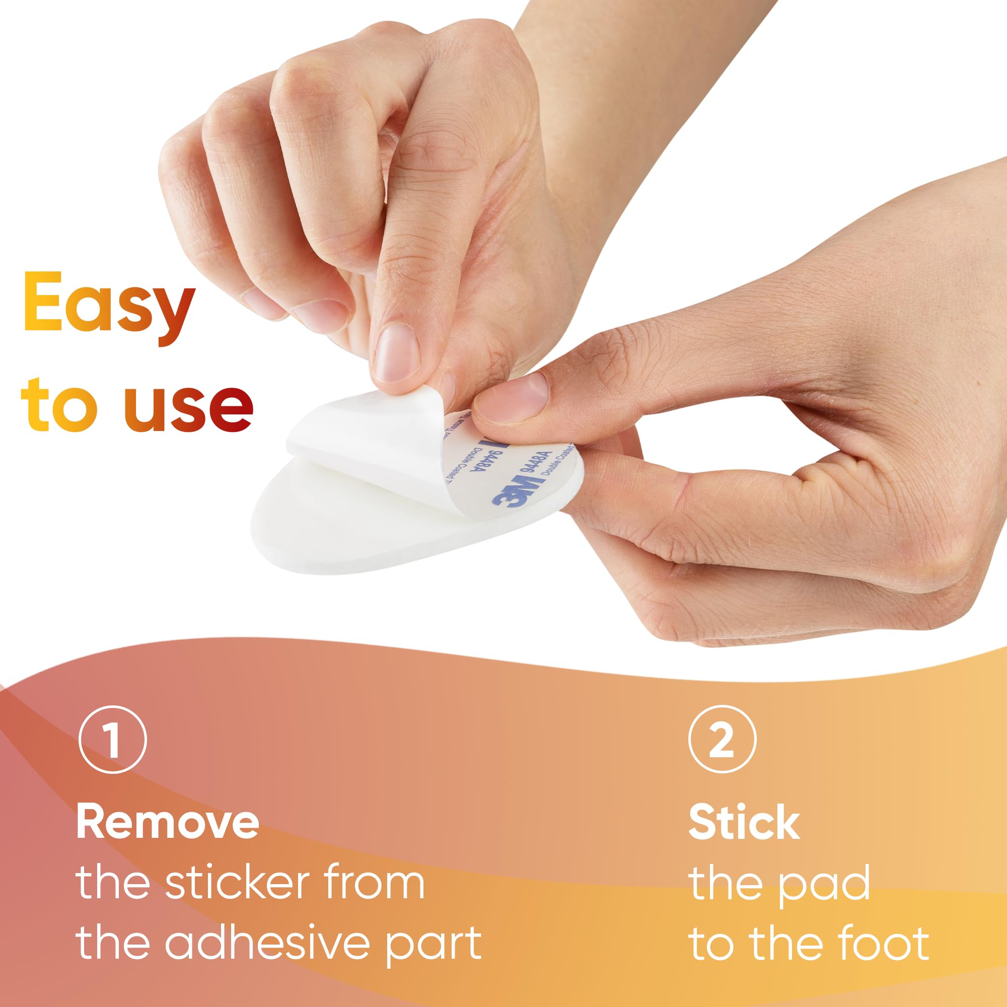 Homergy Metatarsal Pads for Women and Men - 12 Piece, 1/4'' Thick, Ball of Foot Cushions, All Day Pain Relief and Comfort - Forefoot Pads, for Metatarsalgia, Mortons Neuroma