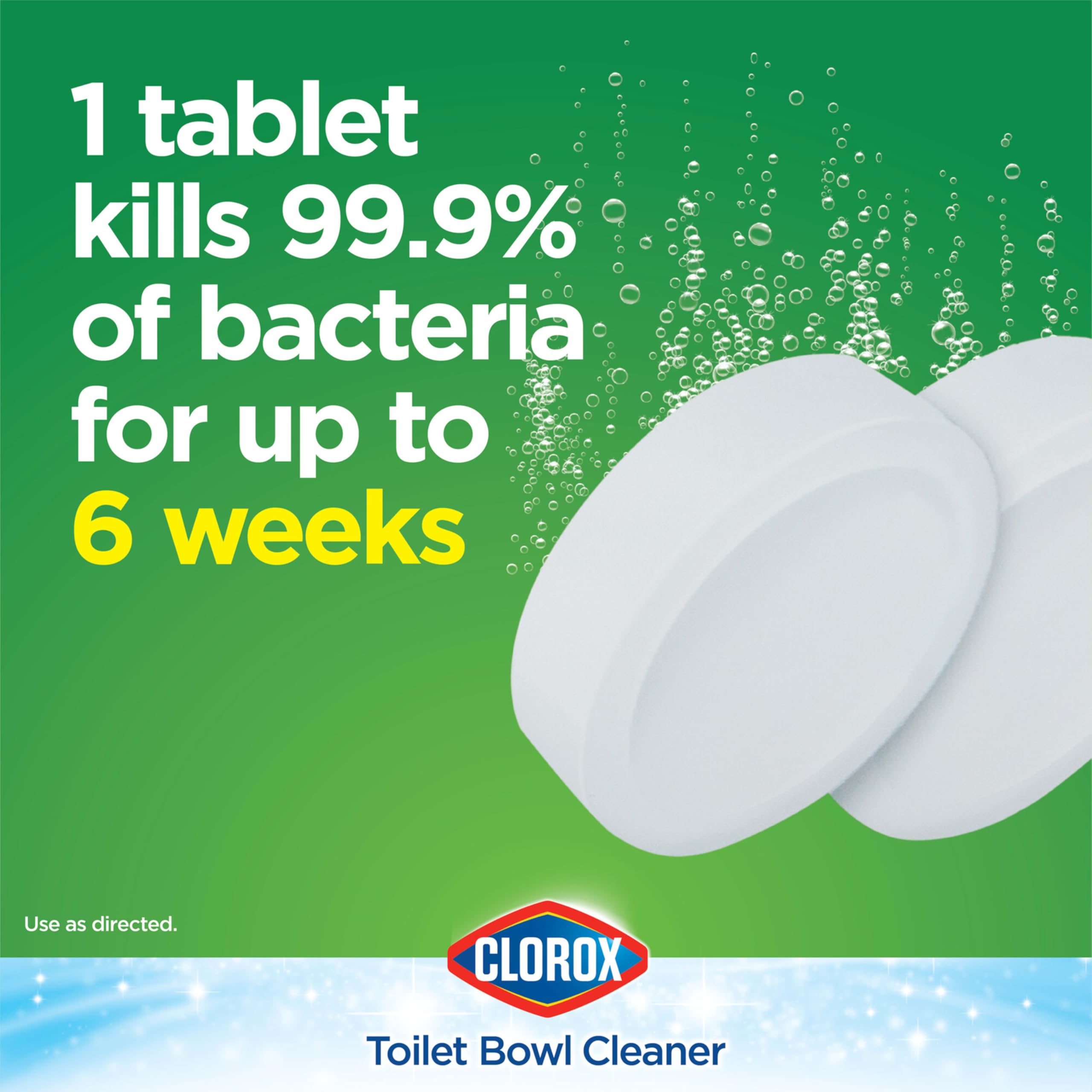 Clorox Ultra Clean Toilet Tablets Bleach 2 Count, 3.5 Ounces Each (Package May Vary)