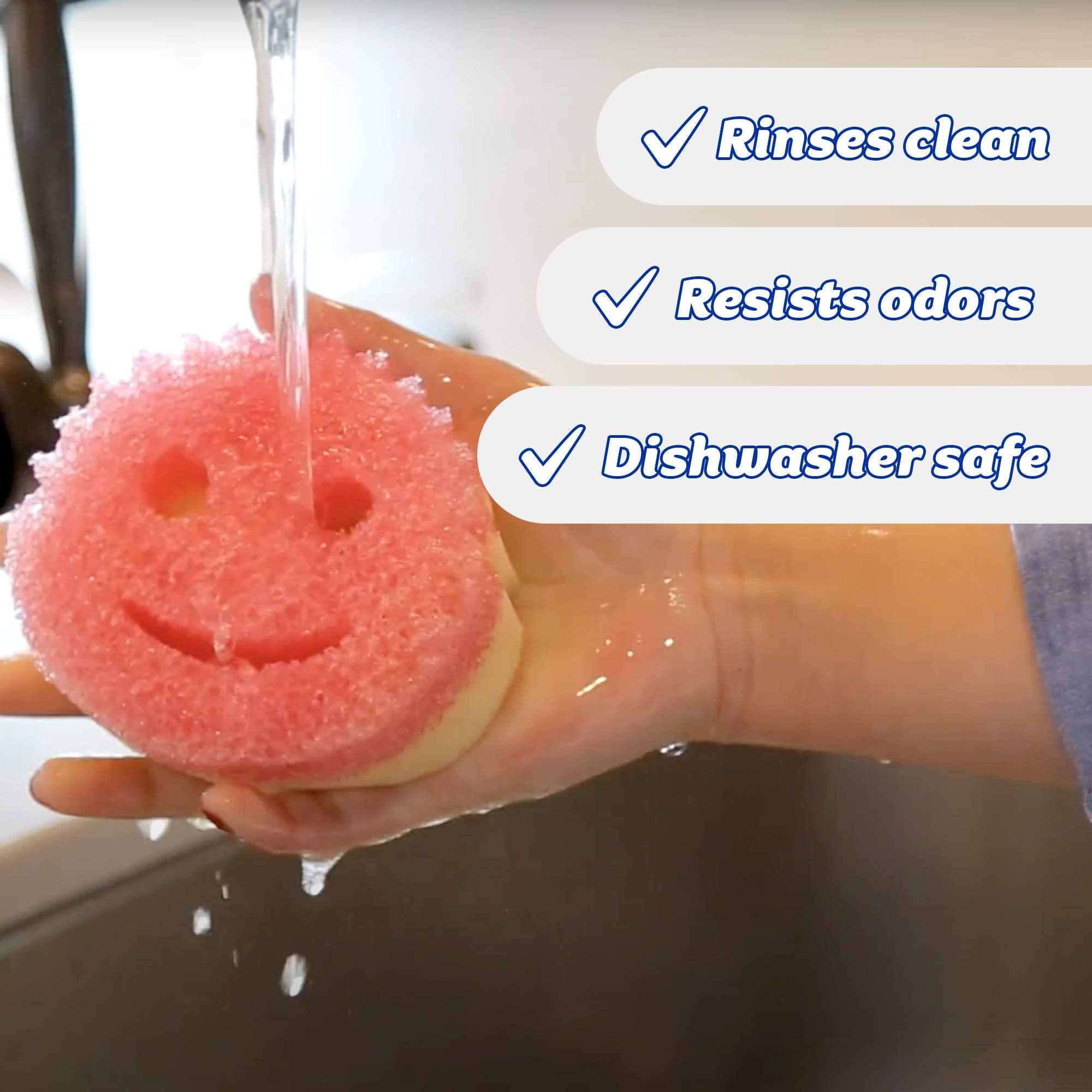 Scrub Daddy Scrub Mommy - Scratch-Free Multipurpose Dish Sponge - BPA Free & Made with Polymer Foam - Stain & Odor Resistant Kitchen Sponge (1 Count)