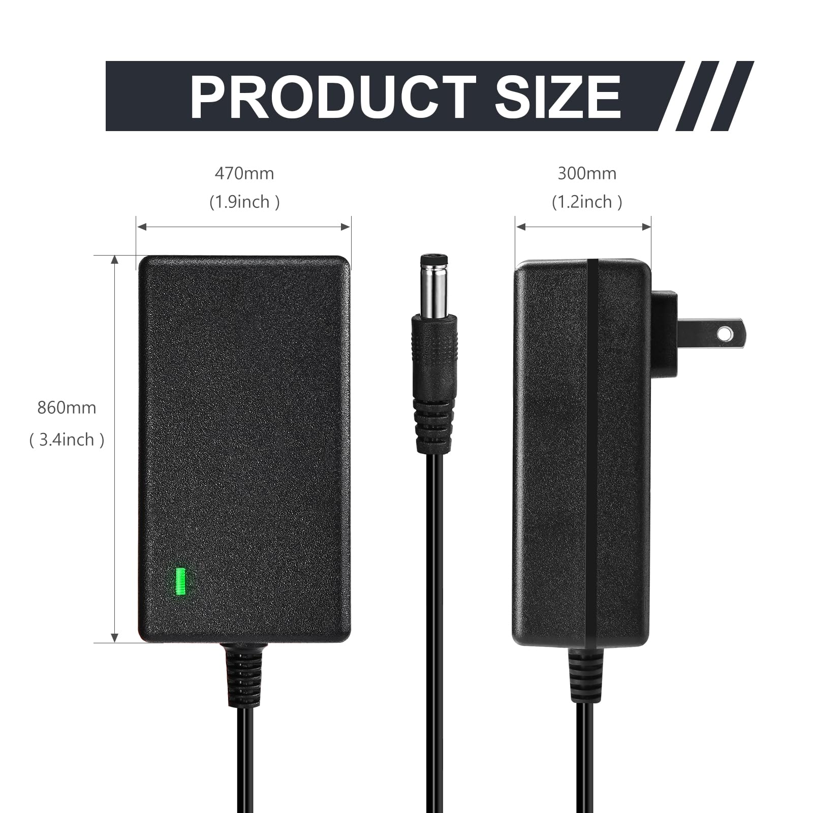 27V 1A DC Deep Tissue Cordless Adapter Massage Gun Charger for 2437599 1013002 1012667 1013985 Sharper Image vellax 1011666 Massage Gun Charger