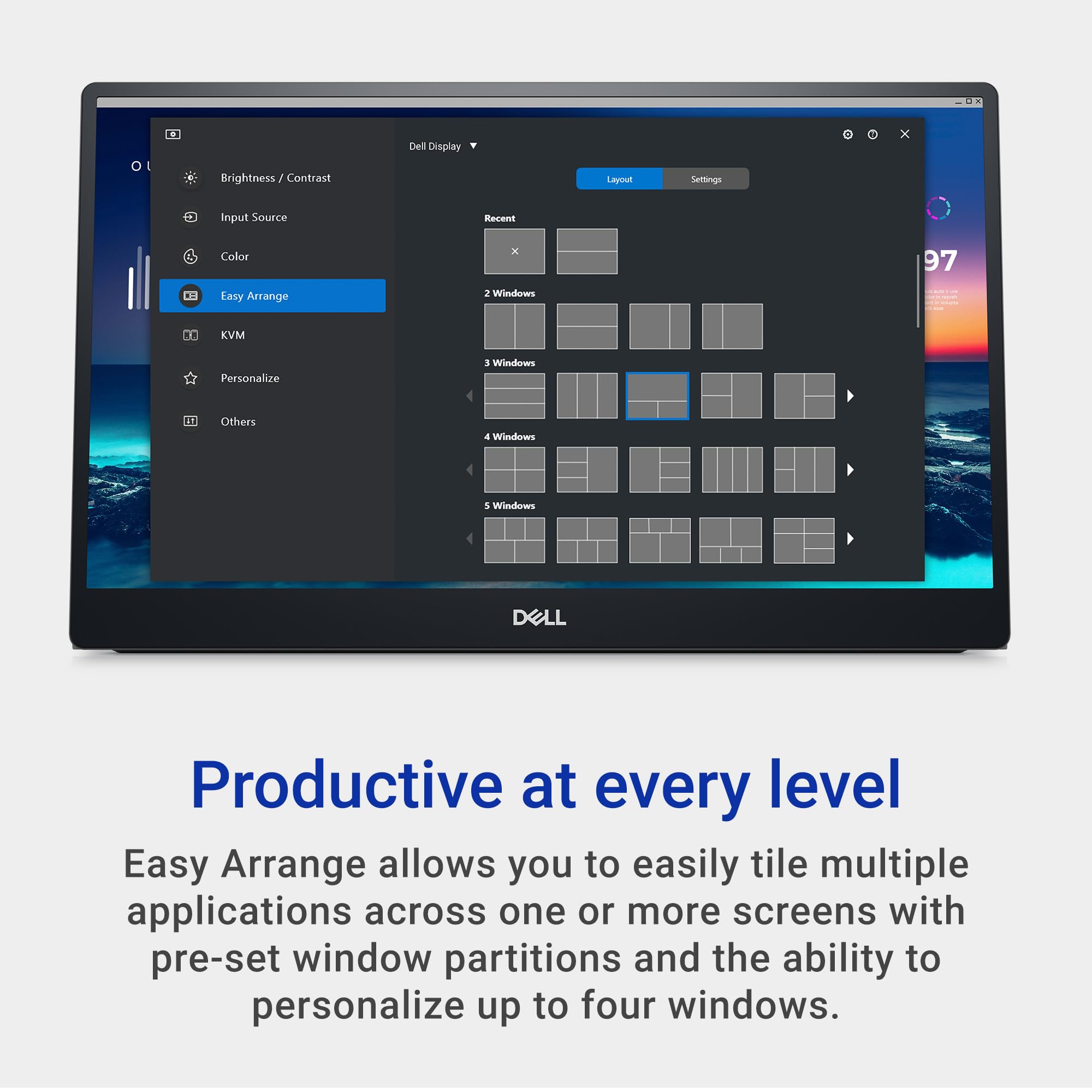 Dell 14 Portable Monitor - P1424H - 14-inch Full HD (1080p) 1920 x 1080, IPS Panel, USB-C connectivity, Comfortview, 3-Year Advanced Exchange Service - Silver